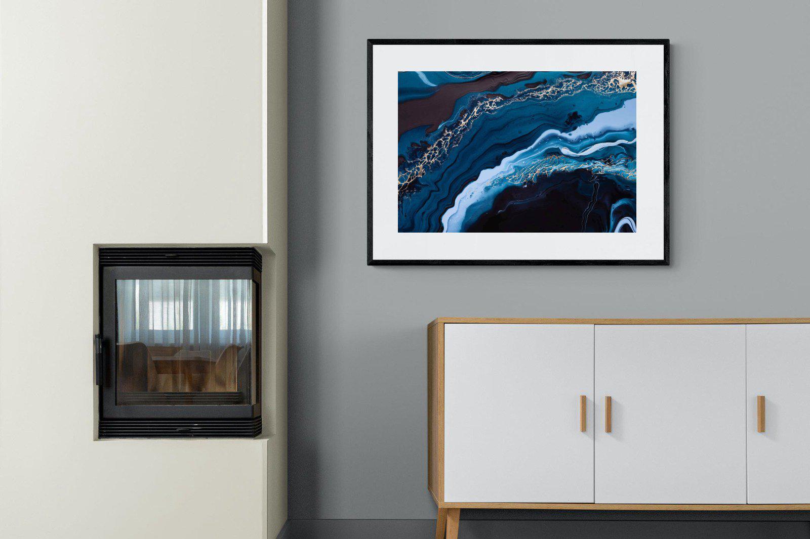 Acrylic Ocean-Wall_Art-100 x 75cm-Framed Print-Black-Pixalot