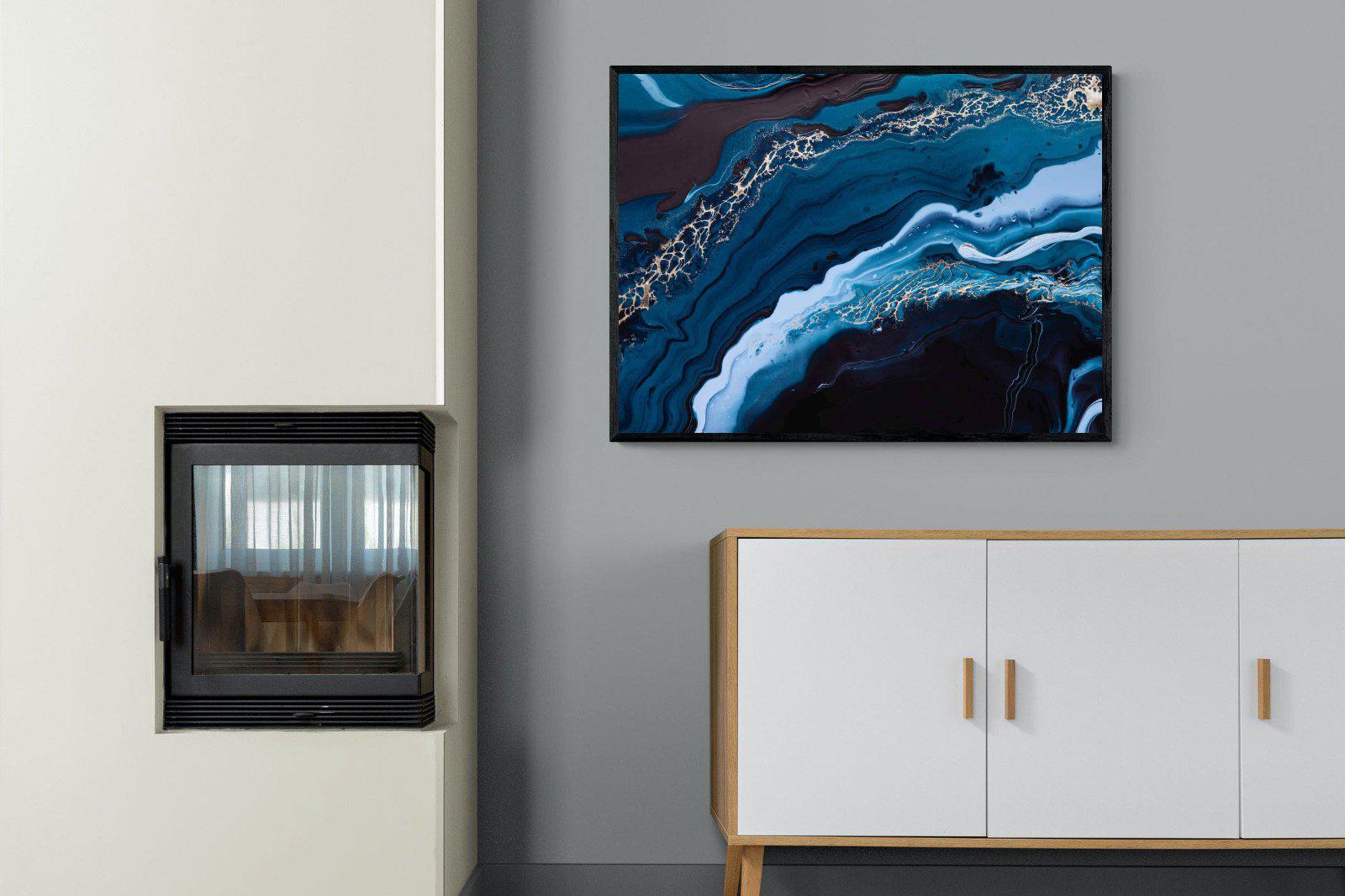 Acrylic Ocean-Wall_Art-100 x 75cm-Mounted Canvas-Black-Pixalot