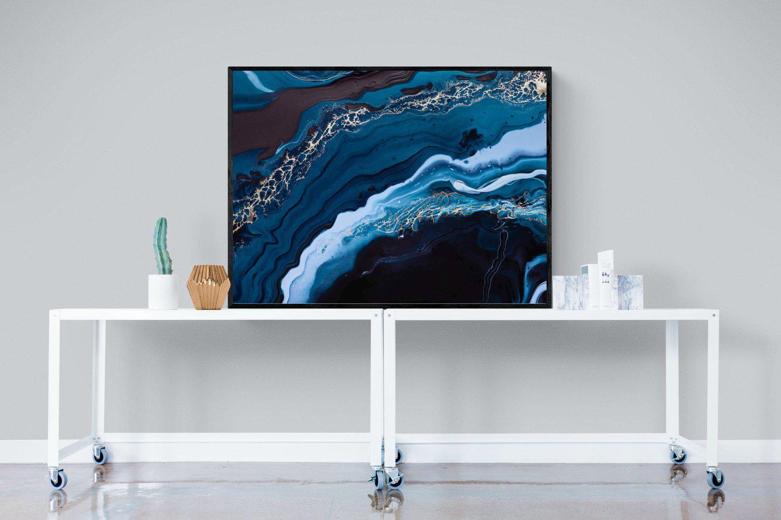 Acrylic Ocean-Wall_Art-120 x 90cm-Mounted Canvas-Black-Pixalot
