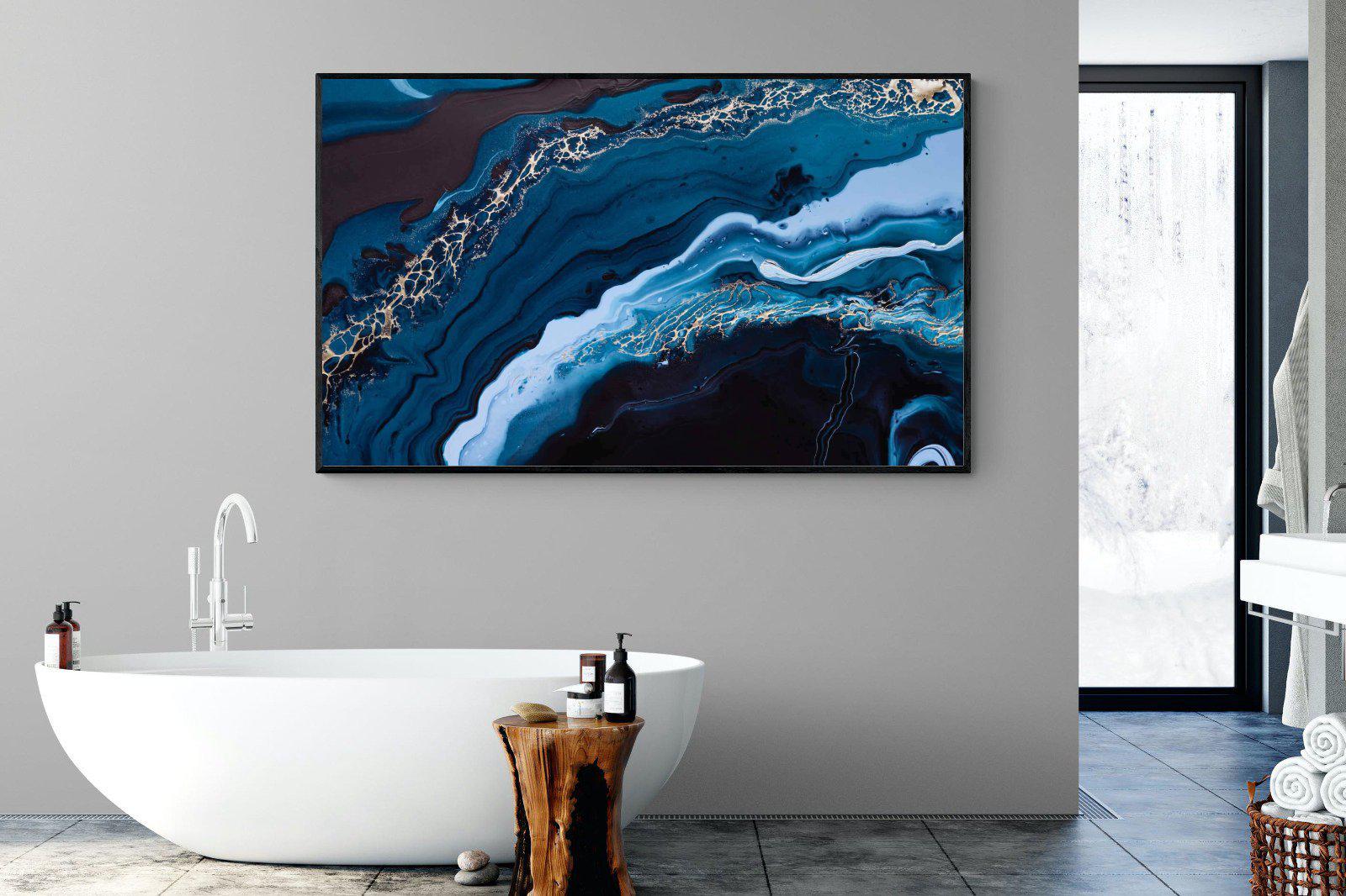 Acrylic Ocean-Wall_Art-180 x 110cm-Mounted Canvas-Black-Pixalot