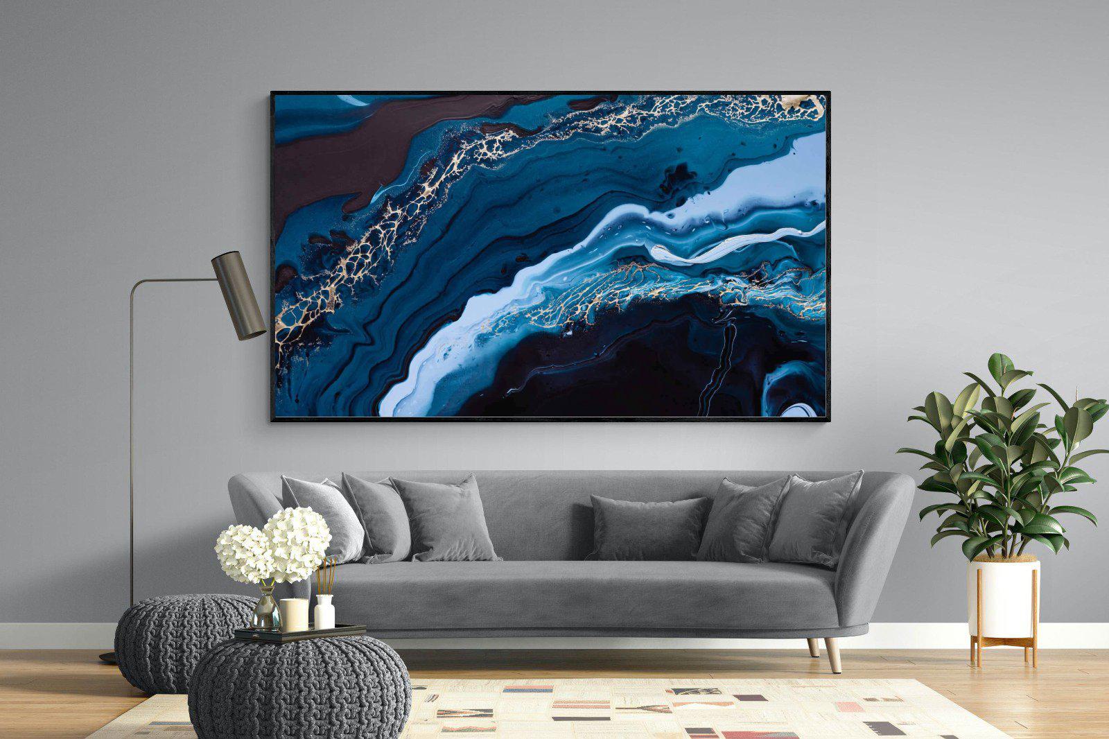 Acrylic Ocean-Wall_Art-220 x 130cm-Mounted Canvas-Black-Pixalot