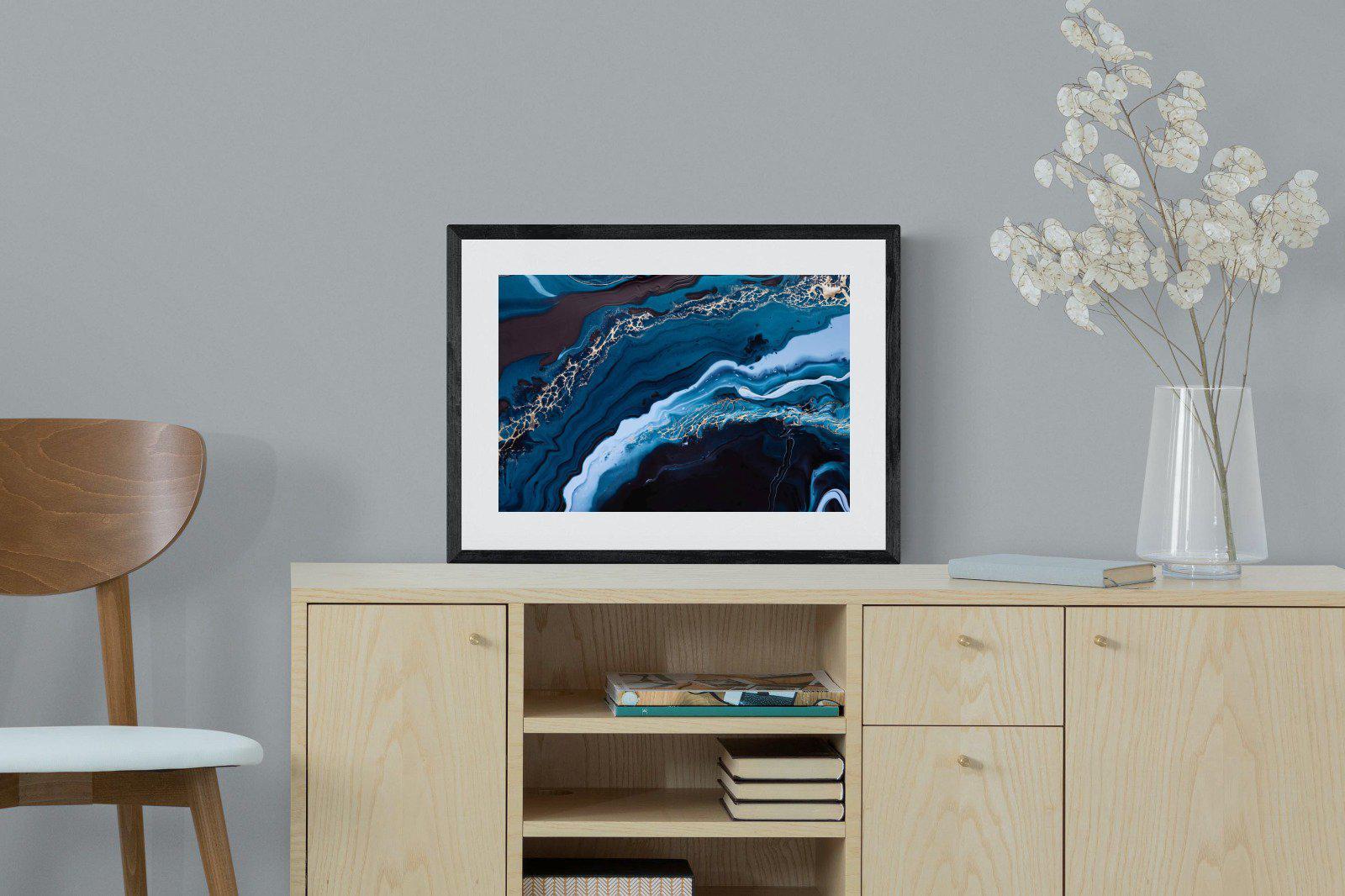 Acrylic Ocean-Wall_Art-60 x 45cm-Framed Print-Black-Pixalot