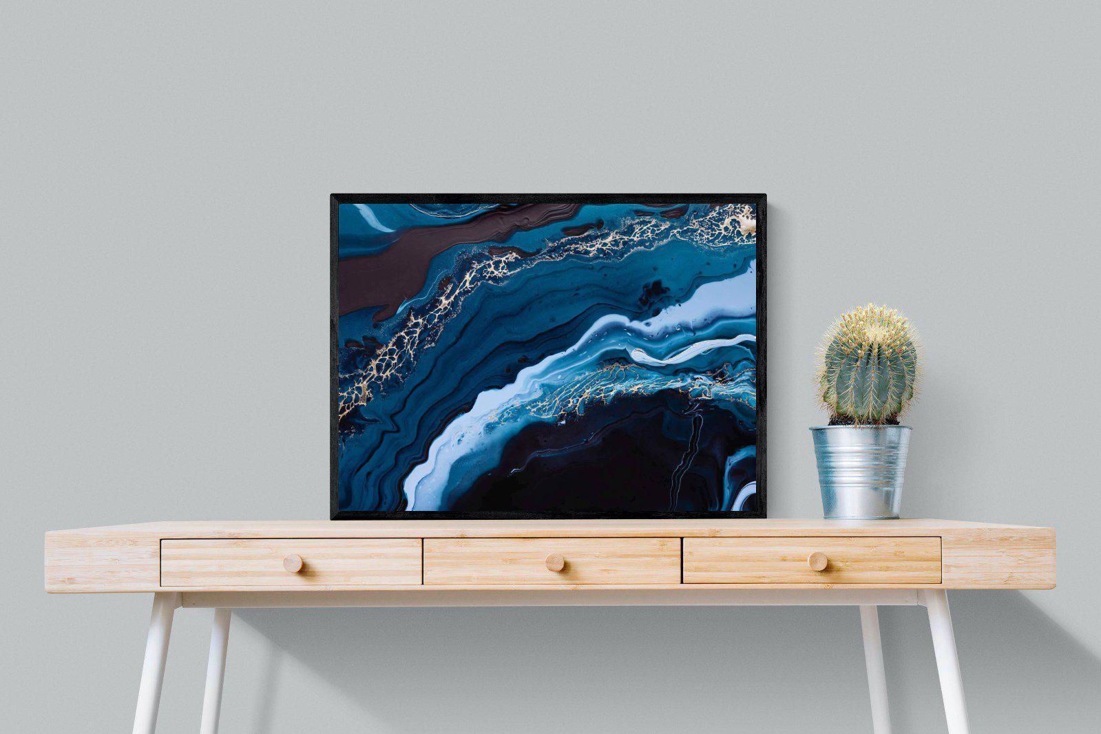 Acrylic Ocean-Wall_Art-80 x 60cm-Mounted Canvas-Black-Pixalot