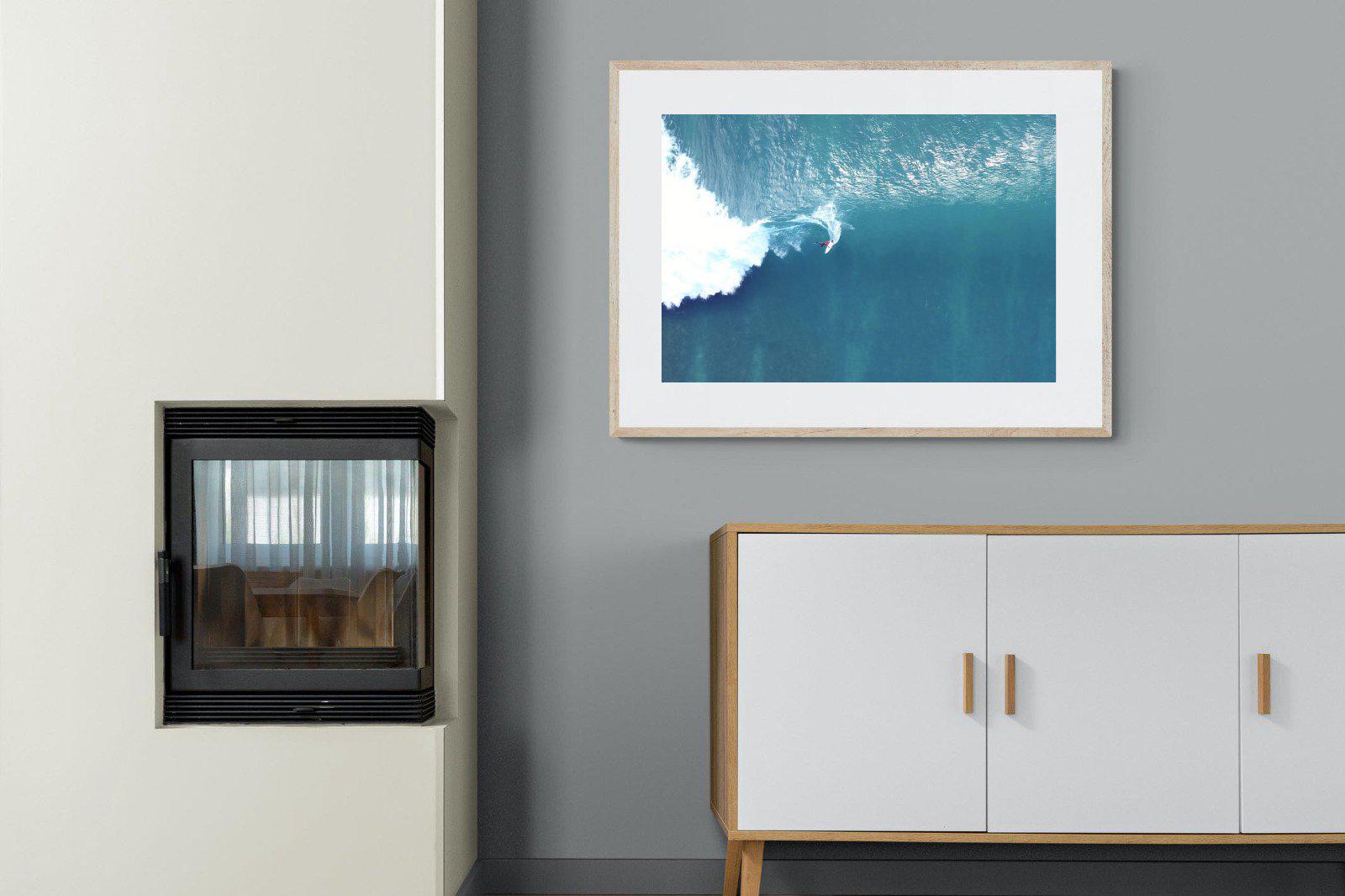 Aerial Surf-Wall_Art-100 x 75cm-Framed Print-Wood-Pixalot