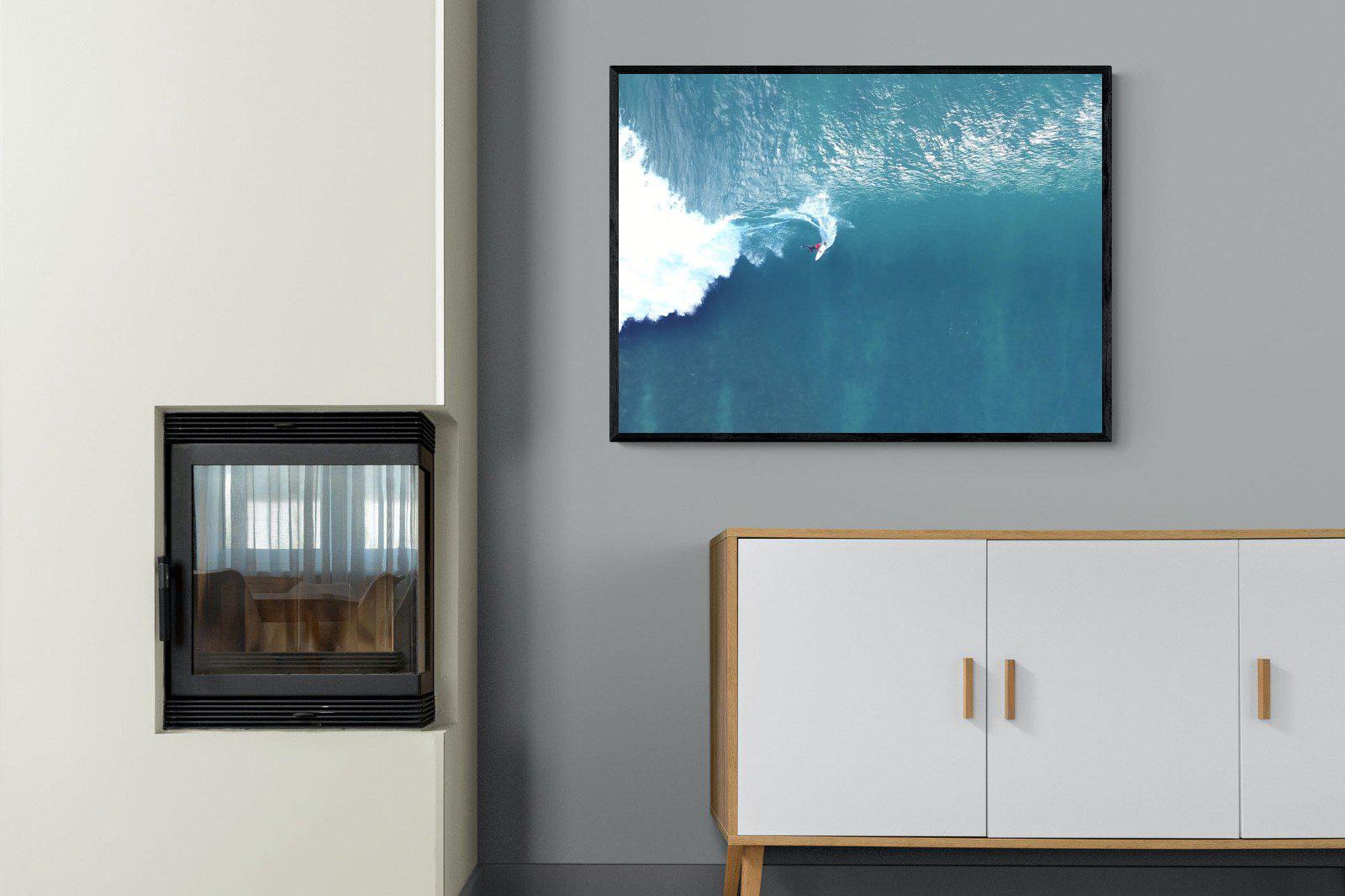 Aerial Surf-Wall_Art-100 x 75cm-Mounted Canvas-Black-Pixalot