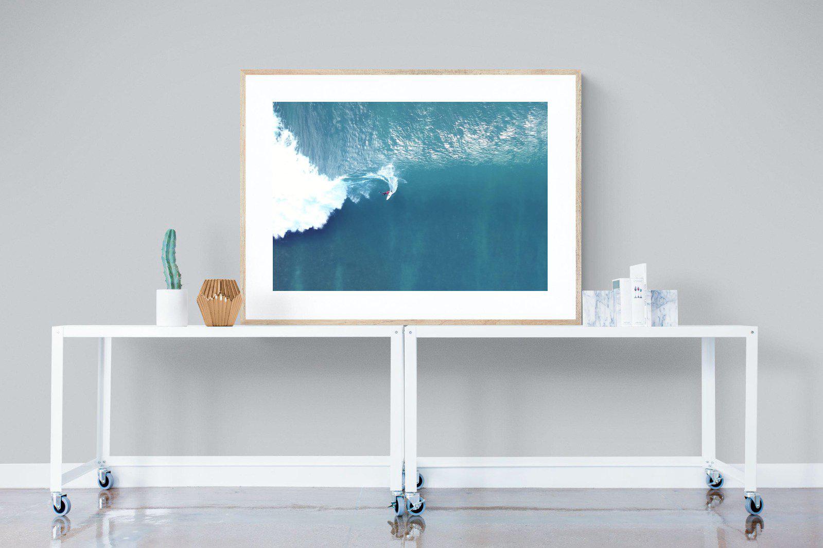 Aerial Surf-Wall_Art-120 x 90cm-Framed Print-Wood-Pixalot
