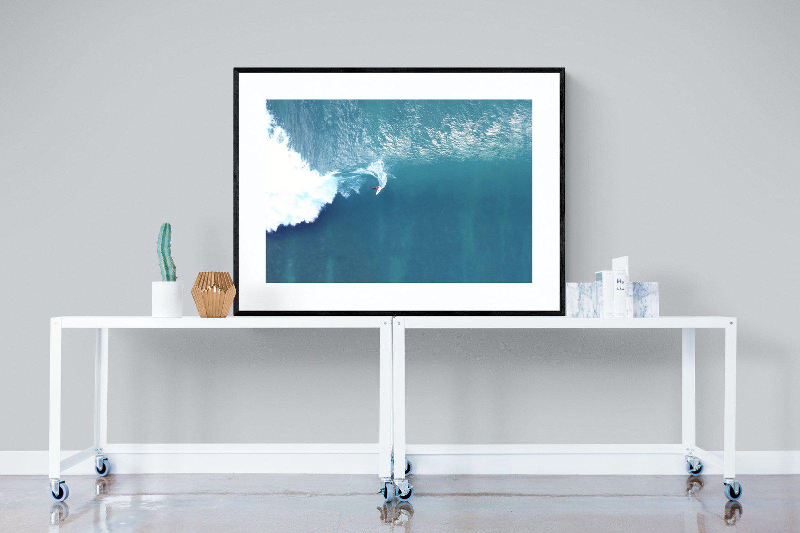 Aerial Surf-Wall_Art-120 x 90cm-Framed Print-Black-Pixalot