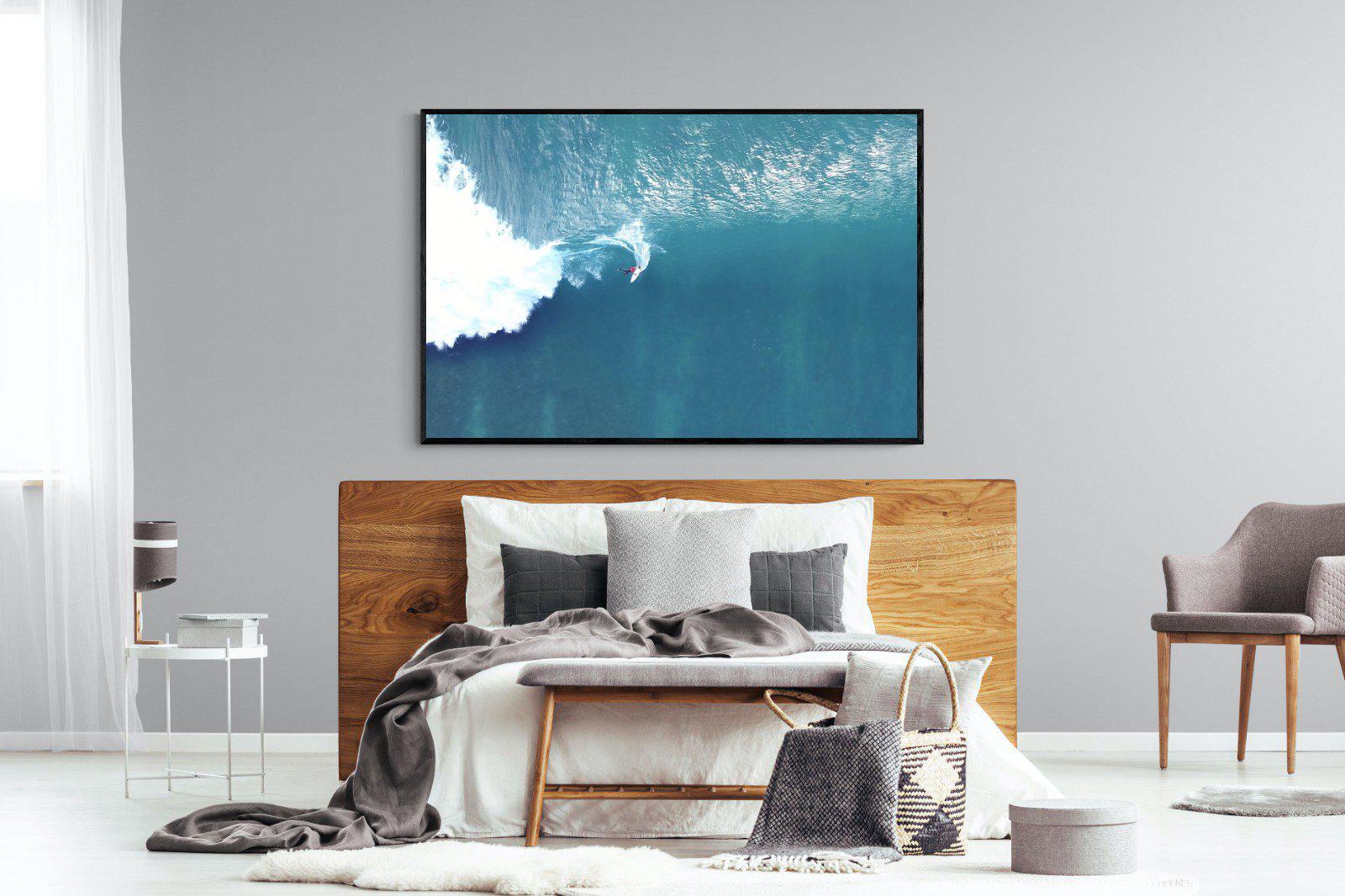 Aerial Surf-Wall_Art-150 x 100cm-Mounted Canvas-Black-Pixalot