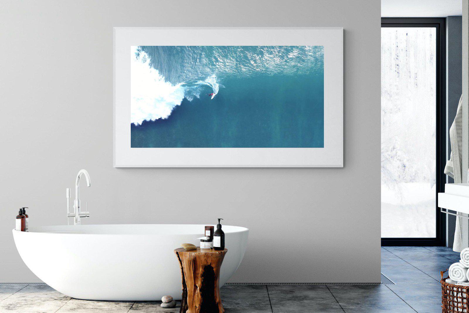 Aerial Surf-Wall_Art-180 x 110cm-Framed Print-White-Pixalot