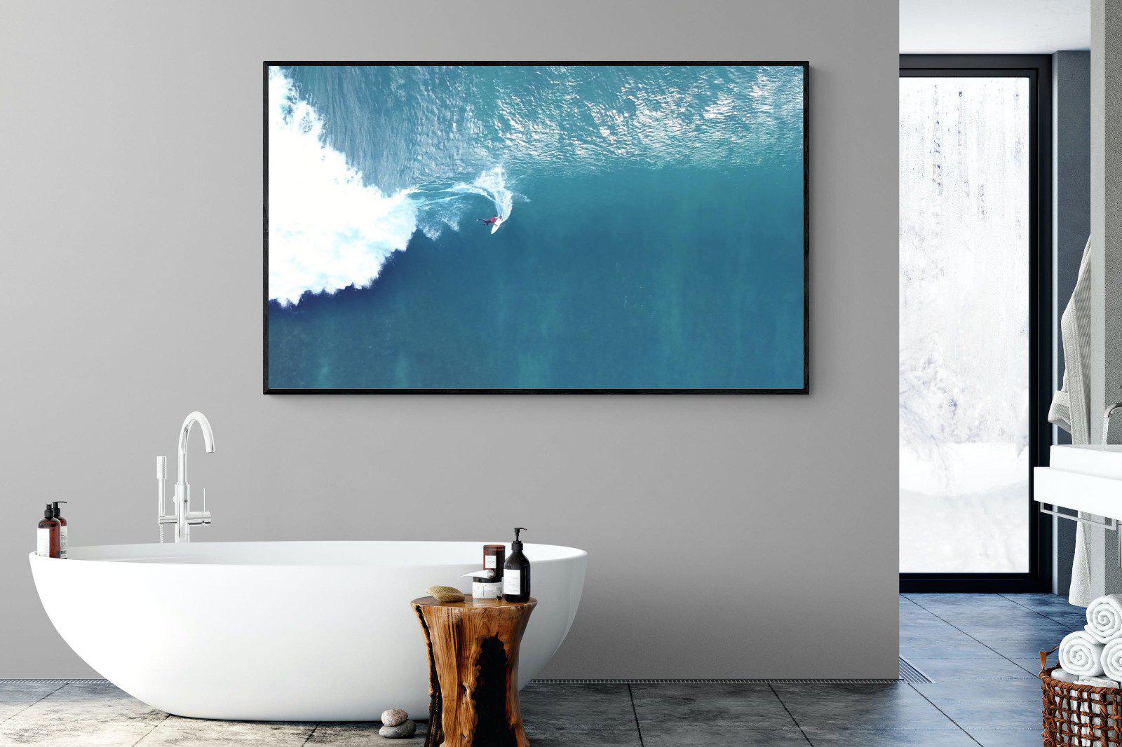 Aerial Surf-Wall_Art-180 x 110cm-Mounted Canvas-Black-Pixalot