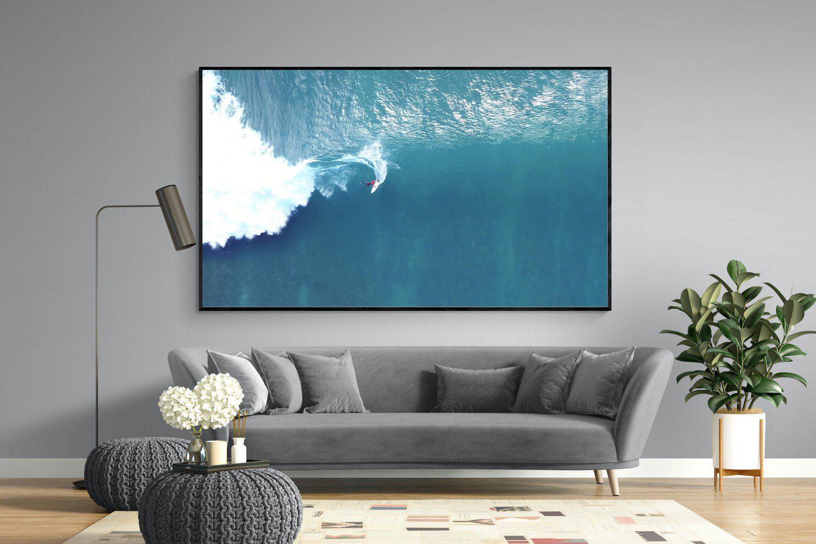 Aerial Surf-Wall_Art-220 x 130cm-Mounted Canvas-Black-Pixalot