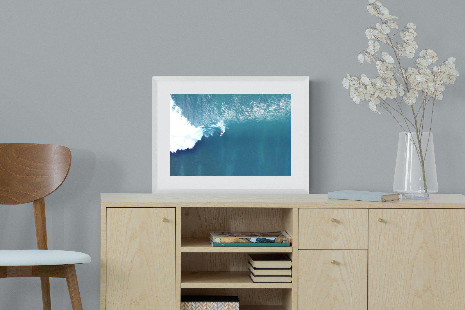 Aerial Surf-Wall_Art-60 x 45cm-Framed Print-White-Pixalot