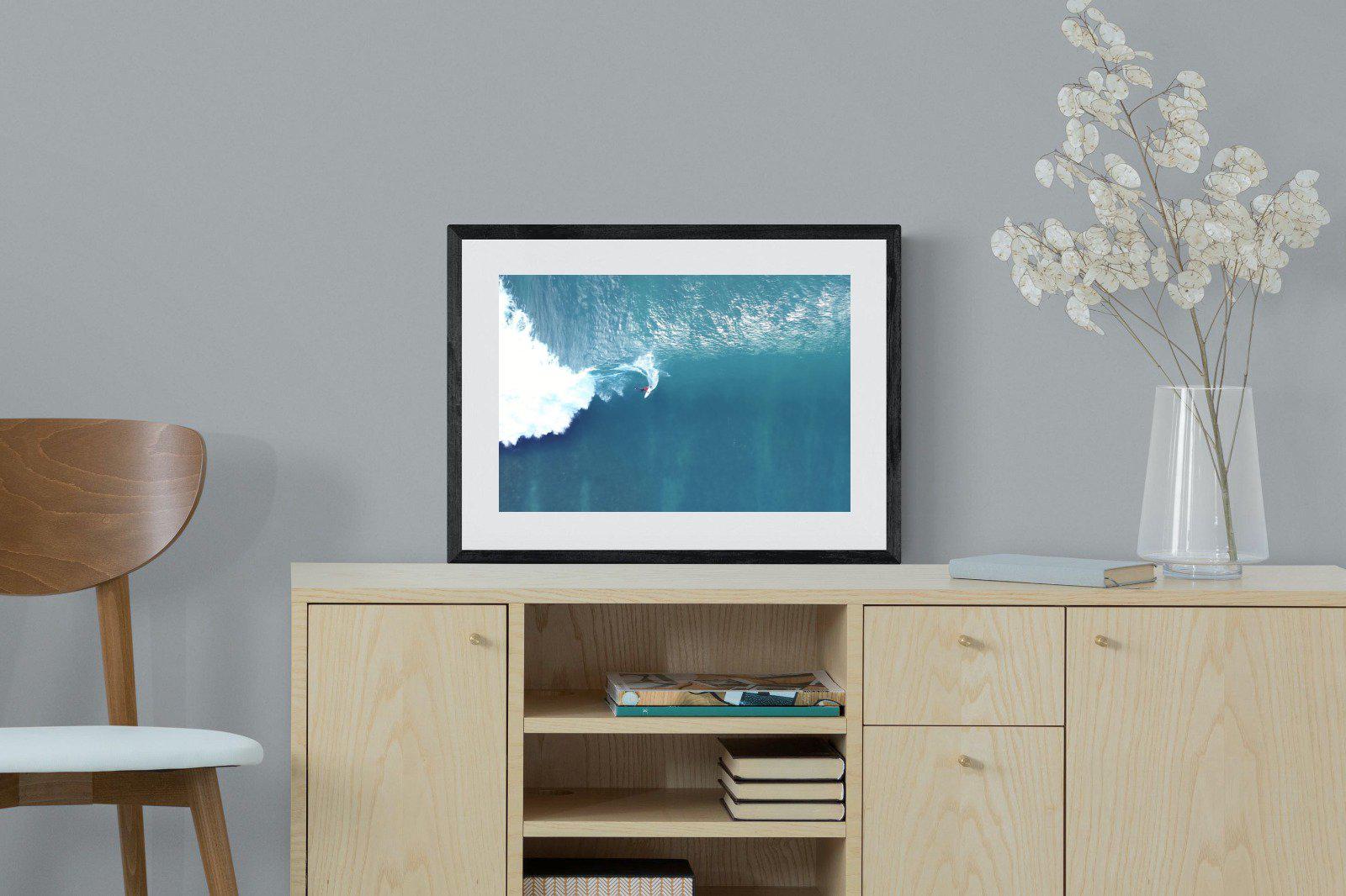 Aerial Surf-Wall_Art-60 x 45cm-Framed Print-Black-Pixalot