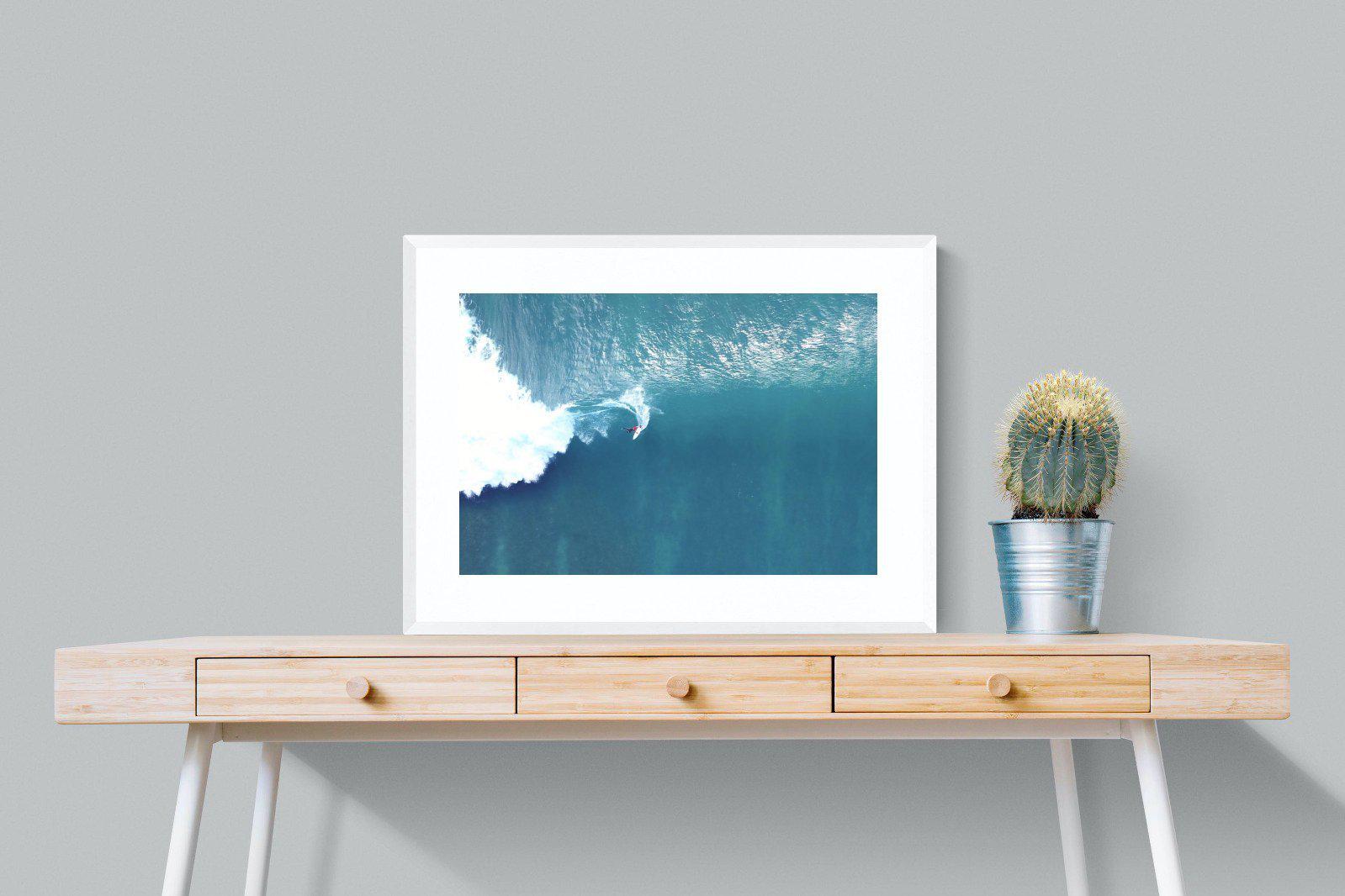 Aerial Surf-Wall_Art-80 x 60cm-Framed Print-White-Pixalot