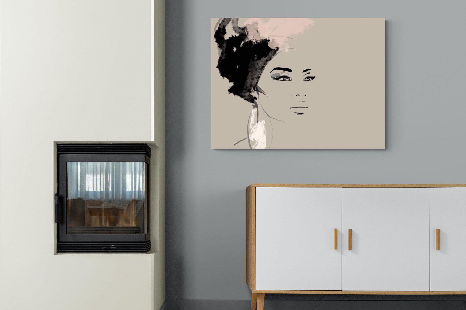 African Queen-Wall_Art-100 x 75cm-Mounted Canvas-No Frame-Pixalot