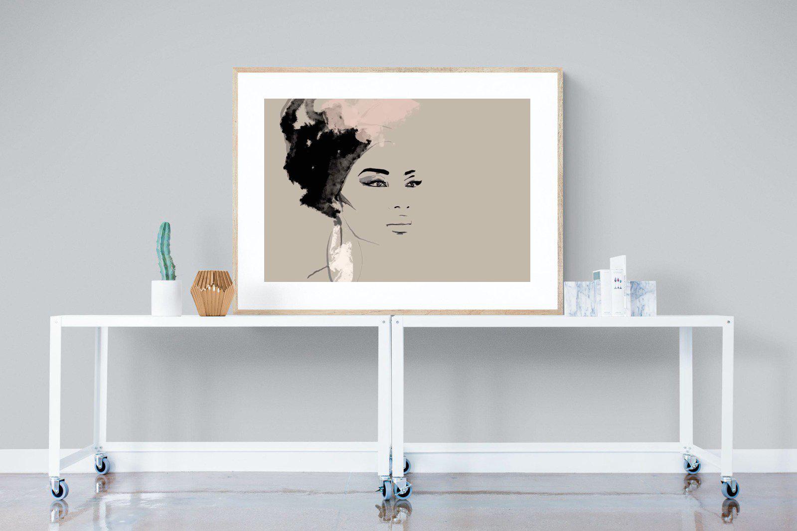 African Queen-Wall_Art-120 x 90cm-Framed Print-Wood-Pixalot