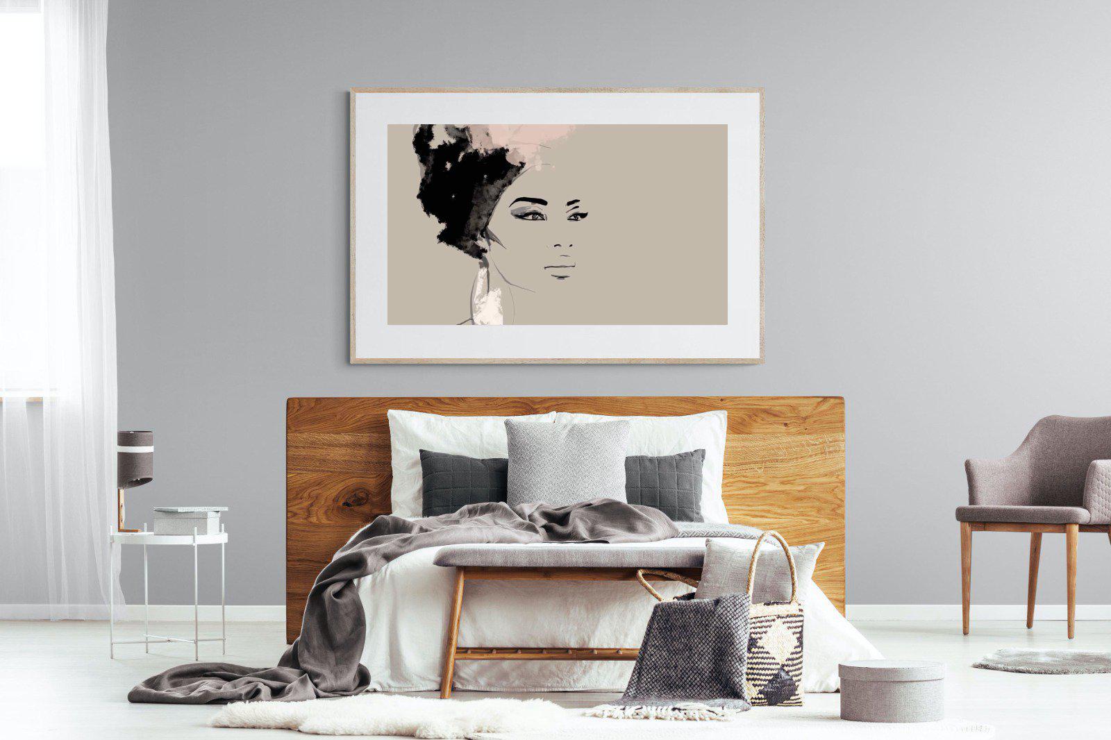 African Queen-Wall_Art-150 x 100cm-Framed Print-Wood-Pixalot