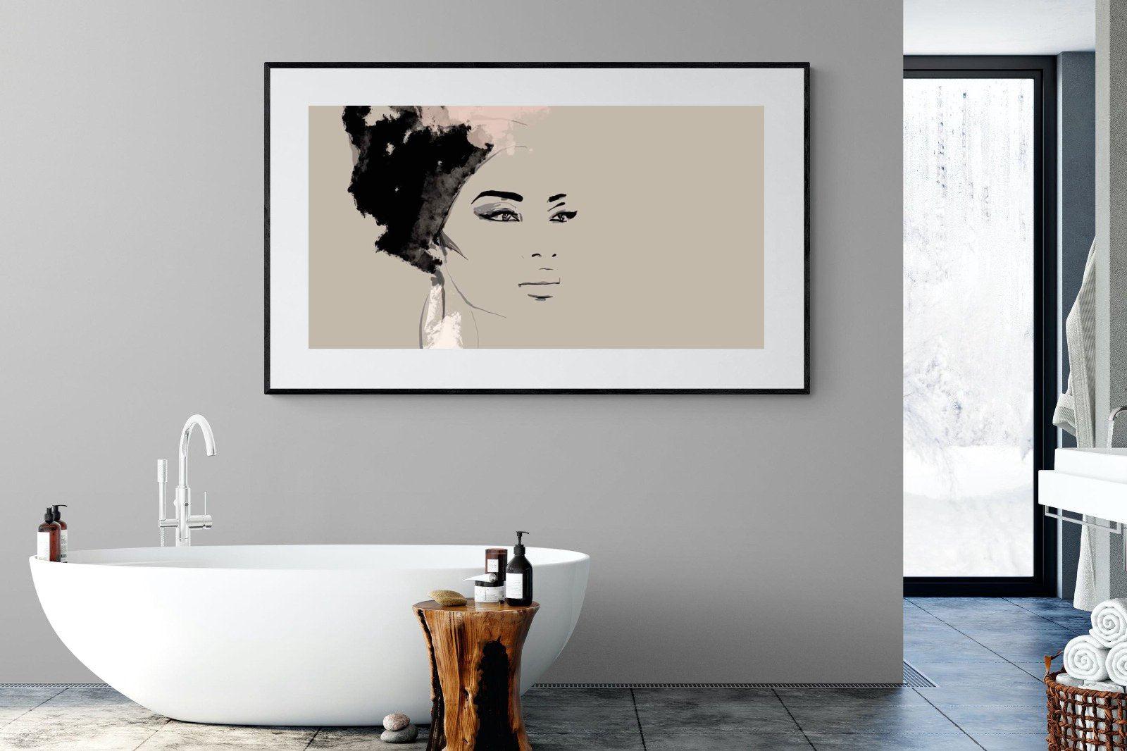 African Queen-Wall_Art-180 x 110cm-Framed Print-Black-Pixalot
