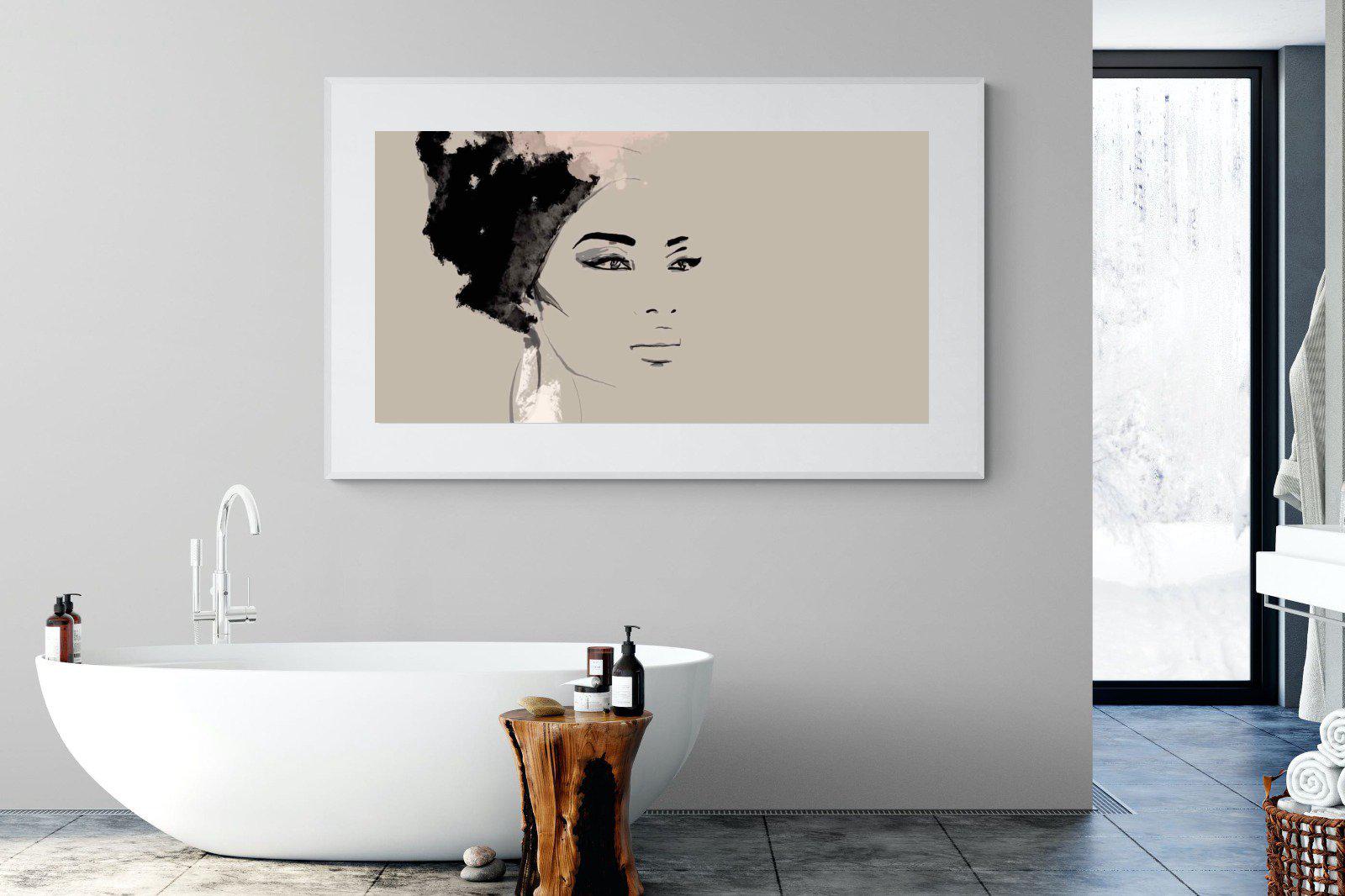 African Queen-Wall_Art-180 x 110cm-Framed Print-White-Pixalot