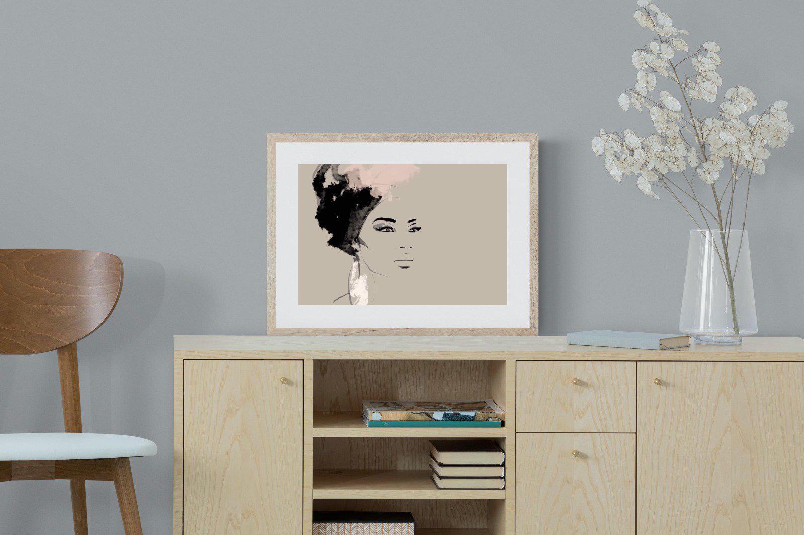 African Queen-Wall_Art-60 x 45cm-Framed Print-Wood-Pixalot