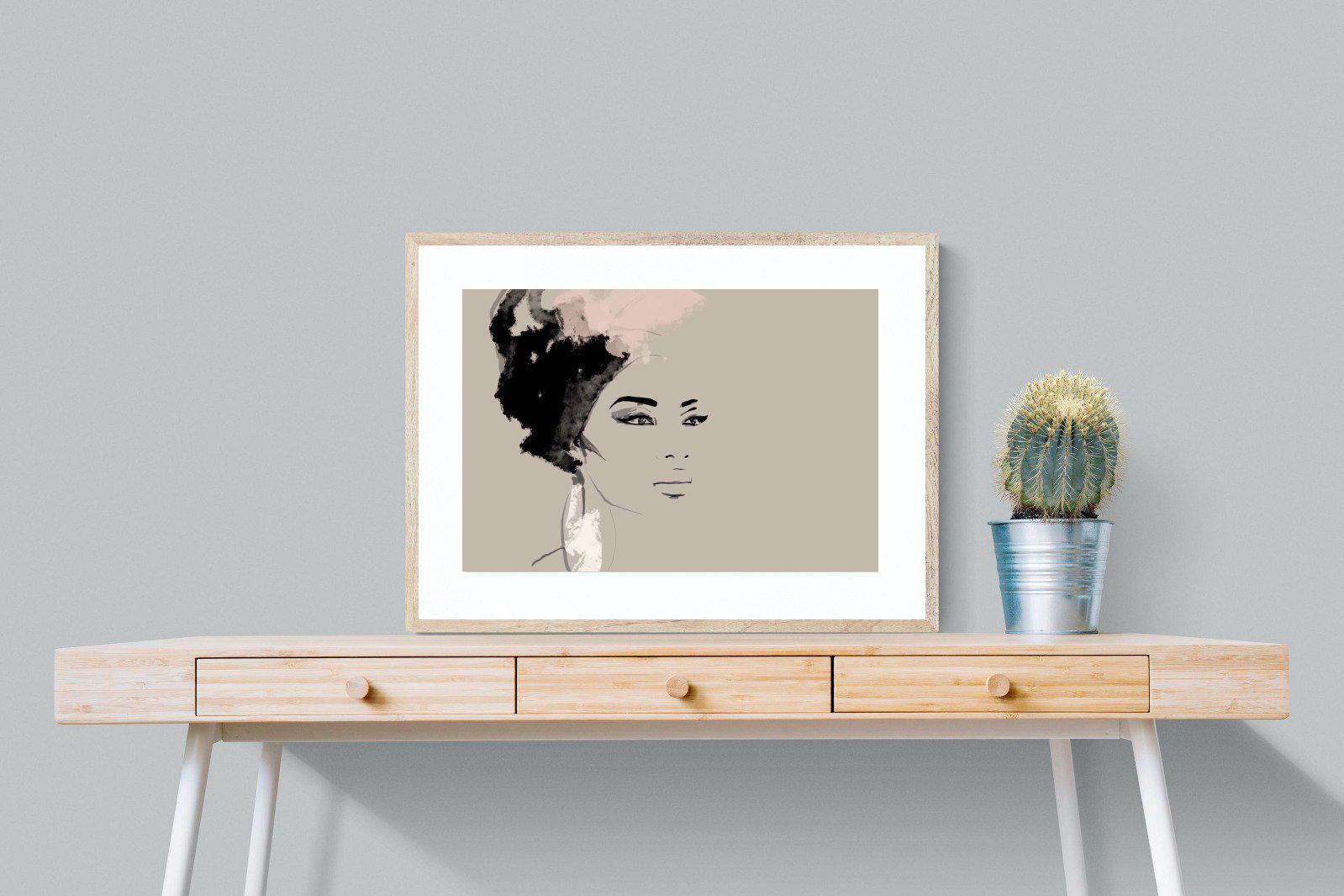 African Queen-Wall_Art-80 x 60cm-Framed Print-Wood-Pixalot