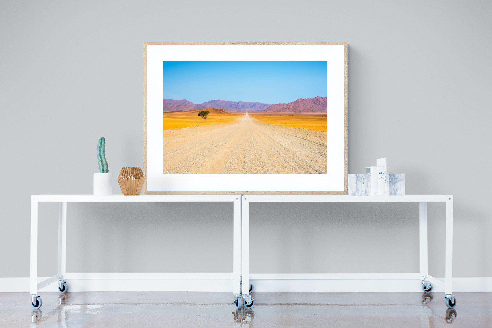 African Road-Wall_Art-120 x 90cm-Framed Print-Wood-Pixalot