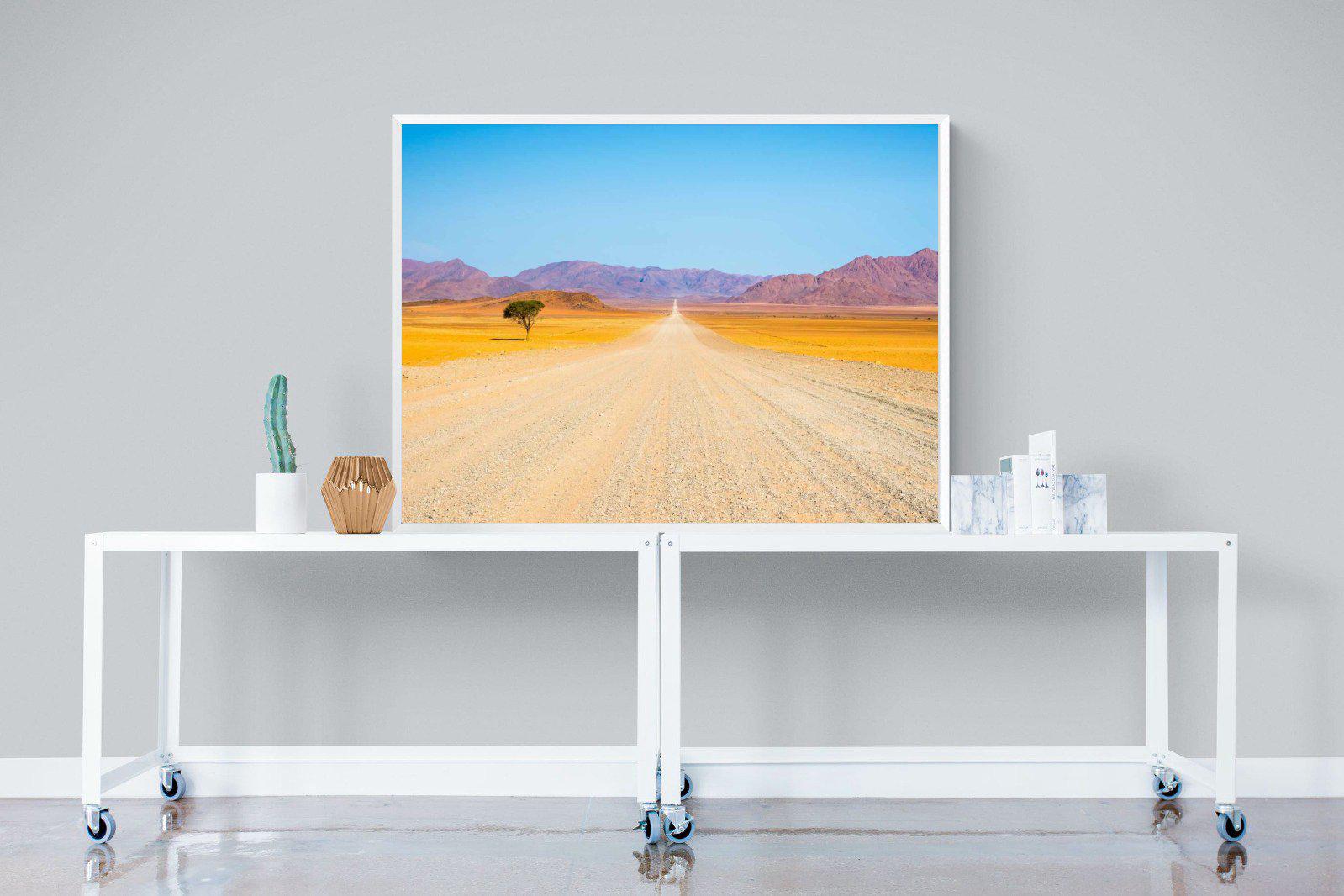 African Road-Wall_Art-120 x 90cm-Mounted Canvas-White-Pixalot