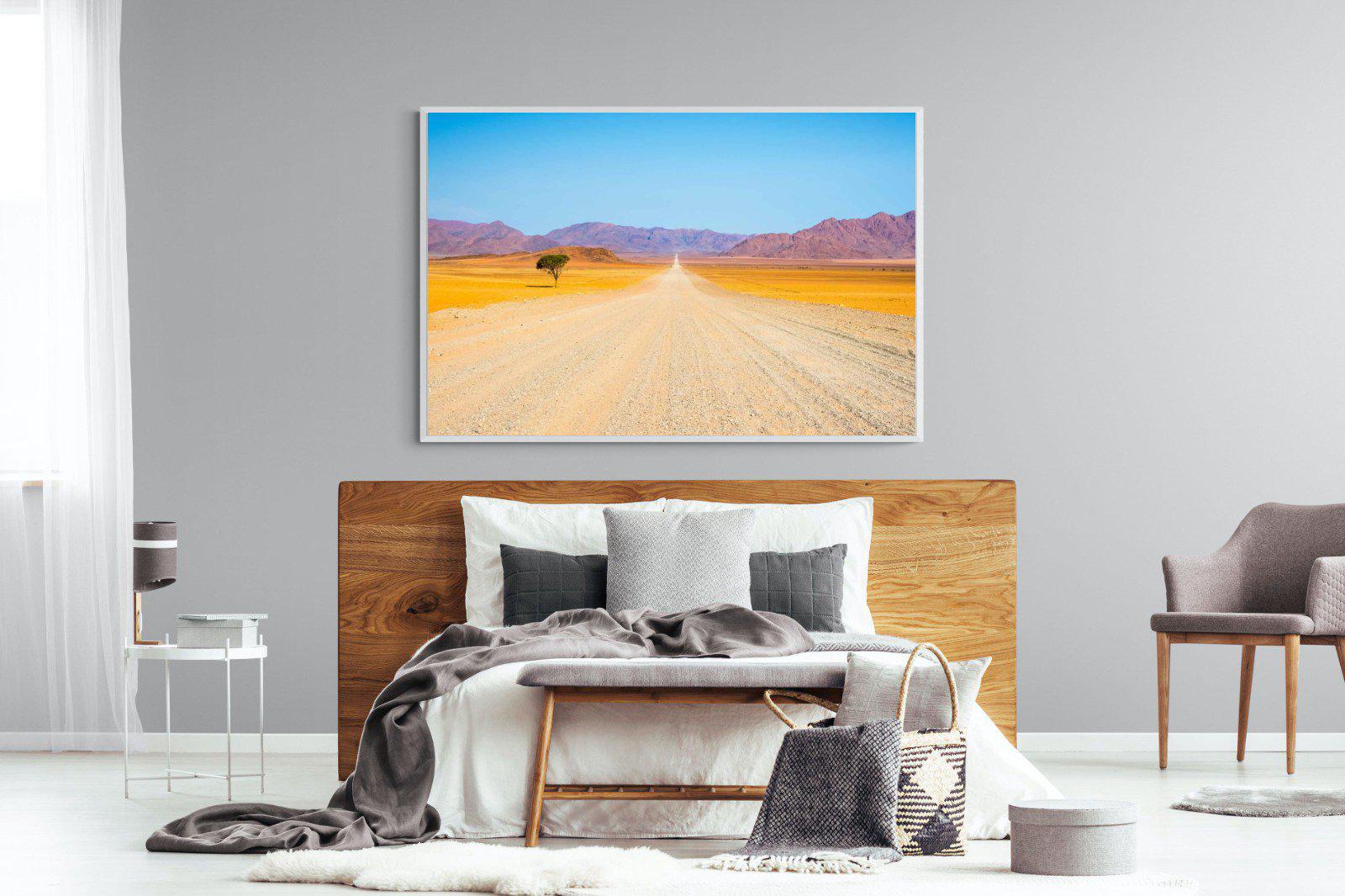 African Road-Wall_Art-150 x 100cm-Mounted Canvas-White-Pixalot