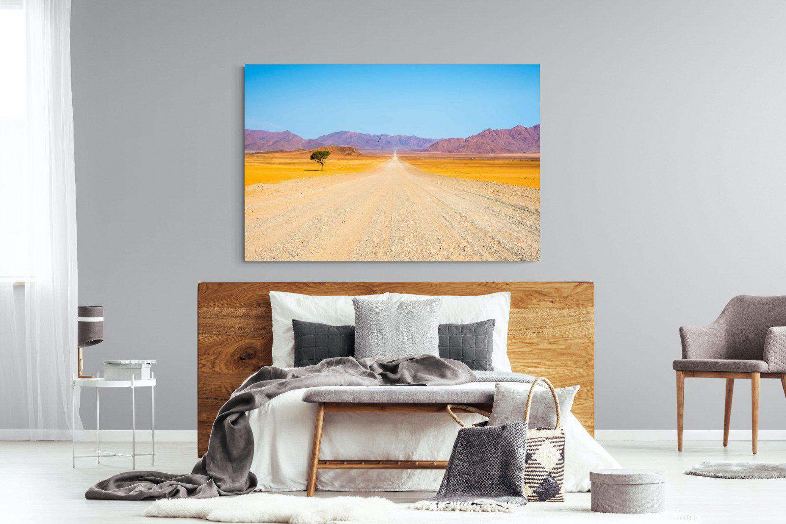 African Road-Wall_Art-150 x 100cm-Mounted Canvas-No Frame-Pixalot