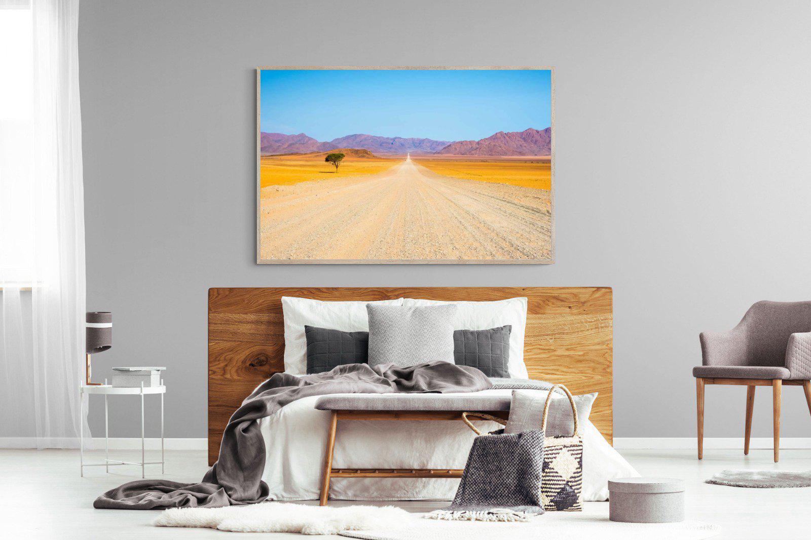 African Road-Wall_Art-150 x 100cm-Mounted Canvas-Wood-Pixalot