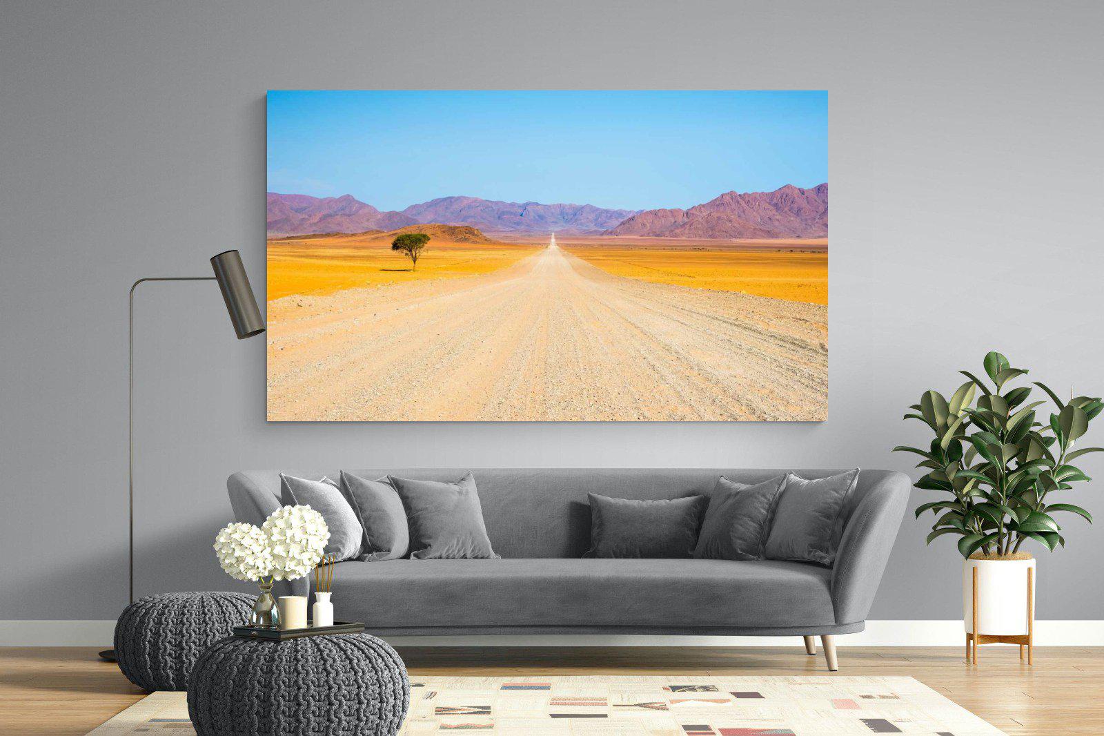 African Road-Wall_Art-220 x 130cm-Mounted Canvas-No Frame-Pixalot