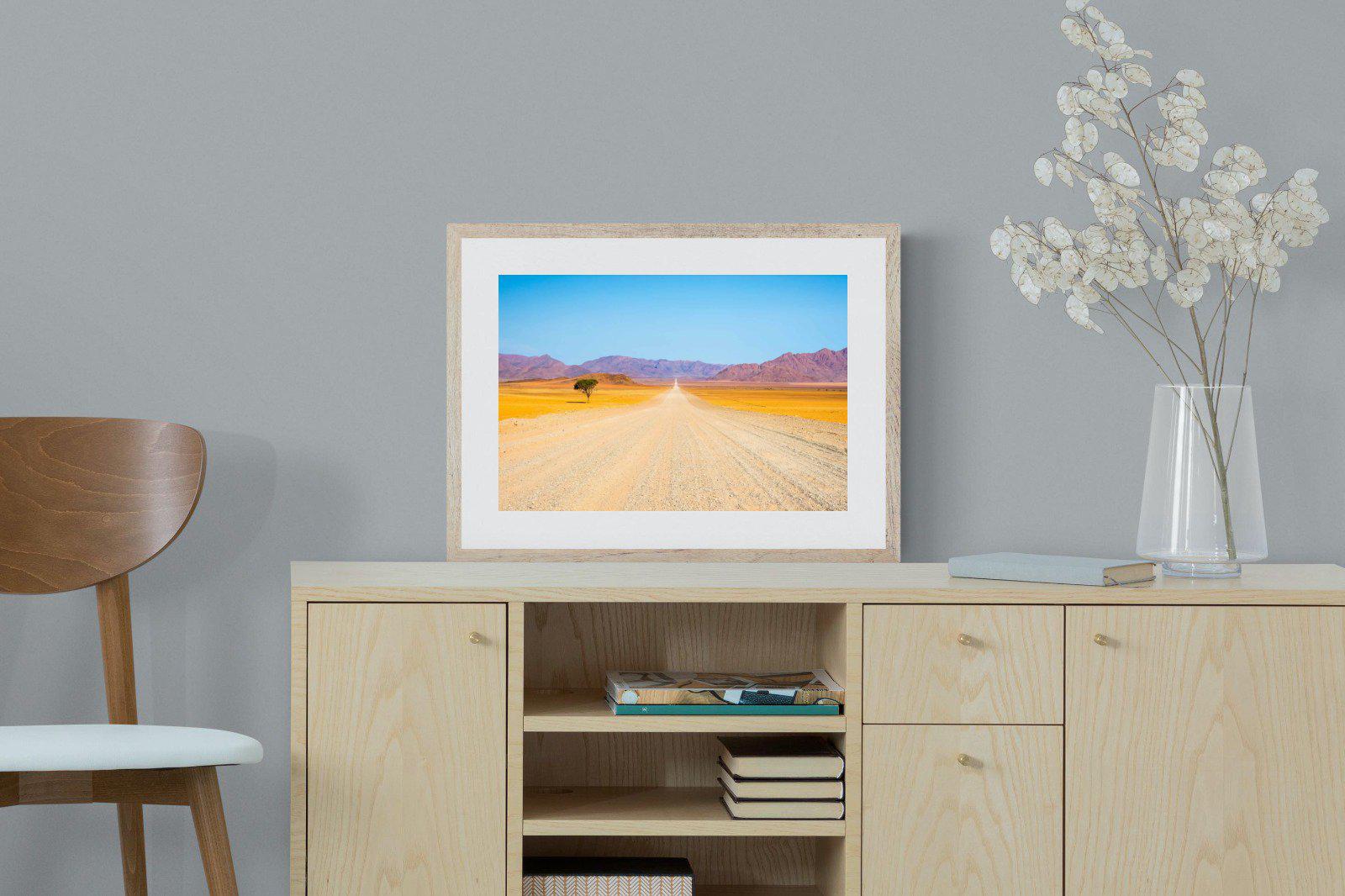 African Road-Wall_Art-60 x 45cm-Framed Print-Wood-Pixalot