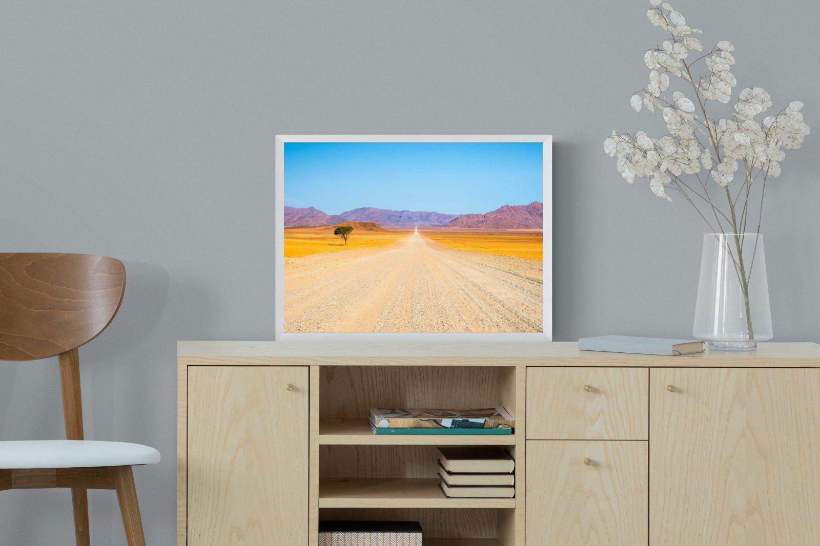 African Road-Wall_Art-60 x 45cm-Mounted Canvas-White-Pixalot