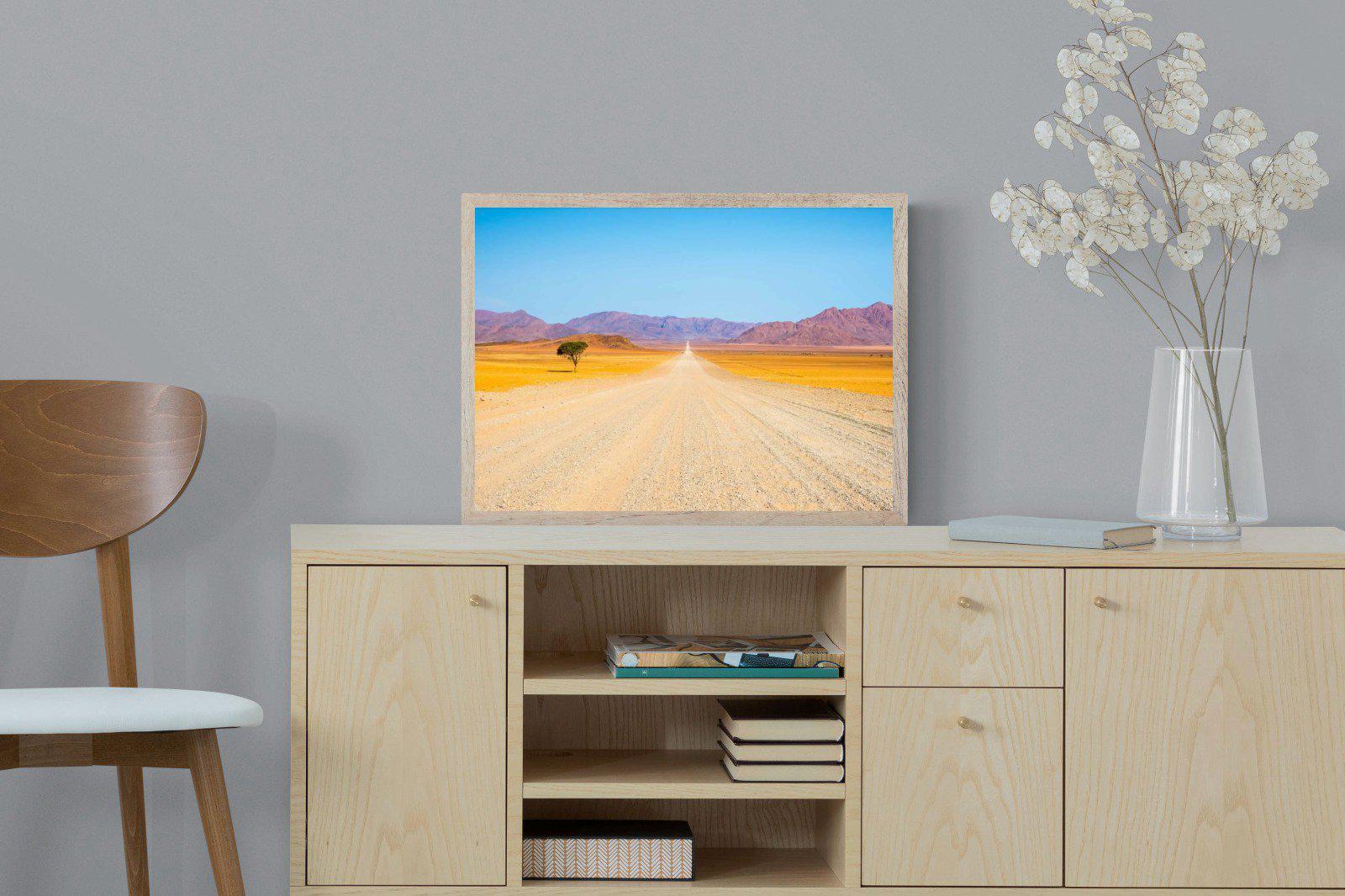 African Road-Wall_Art-60 x 45cm-Mounted Canvas-Wood-Pixalot