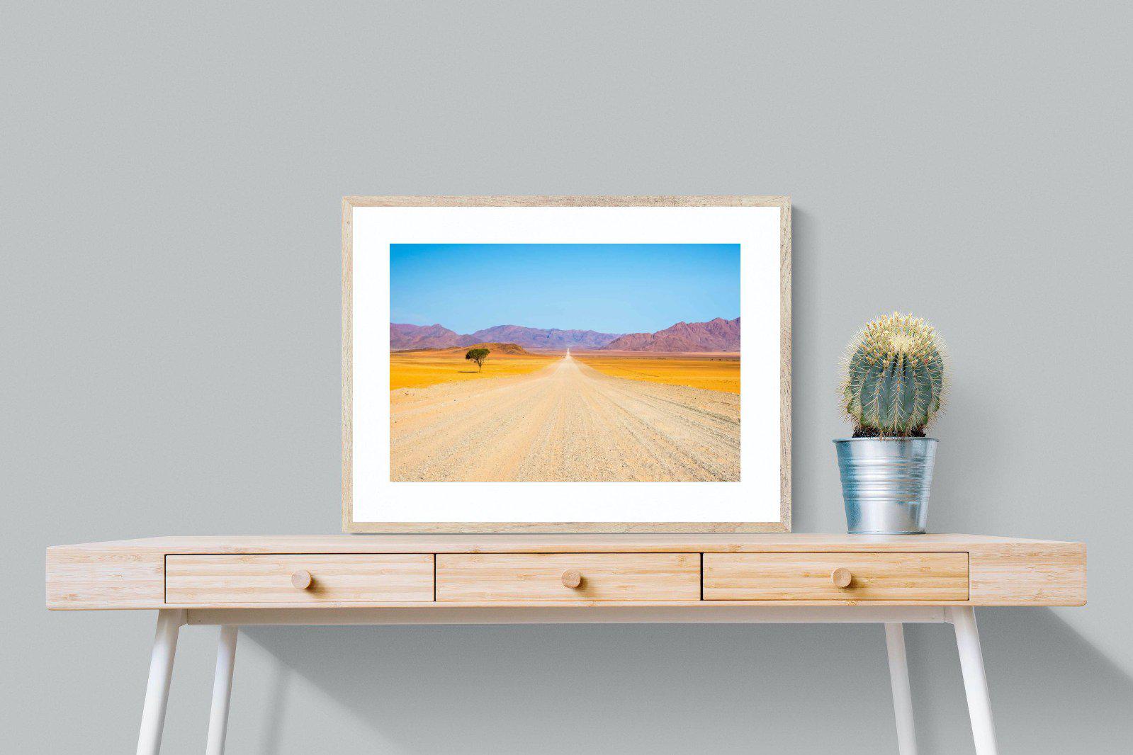 African Road-Wall_Art-80 x 60cm-Framed Print-Wood-Pixalot