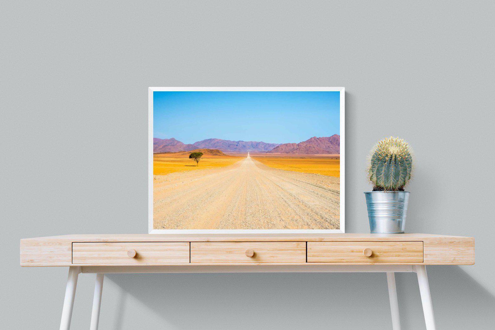 African Road-Wall_Art-80 x 60cm-Mounted Canvas-White-Pixalot