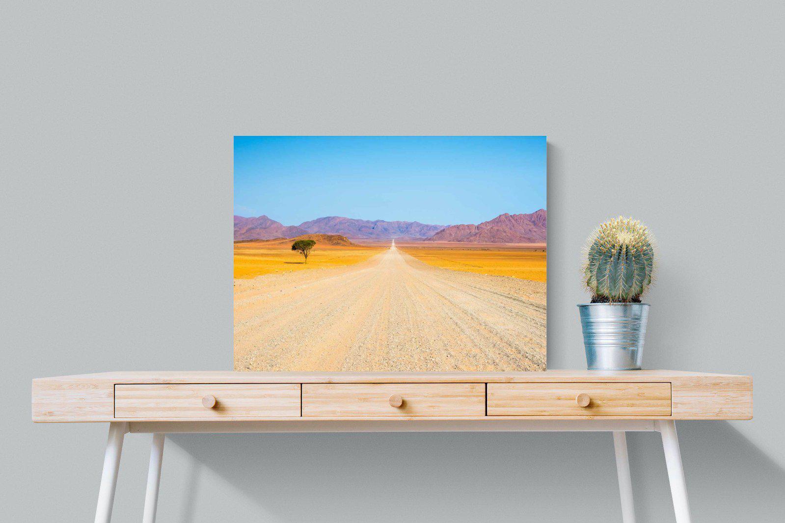 African Road-Wall_Art-80 x 60cm-Mounted Canvas-No Frame-Pixalot