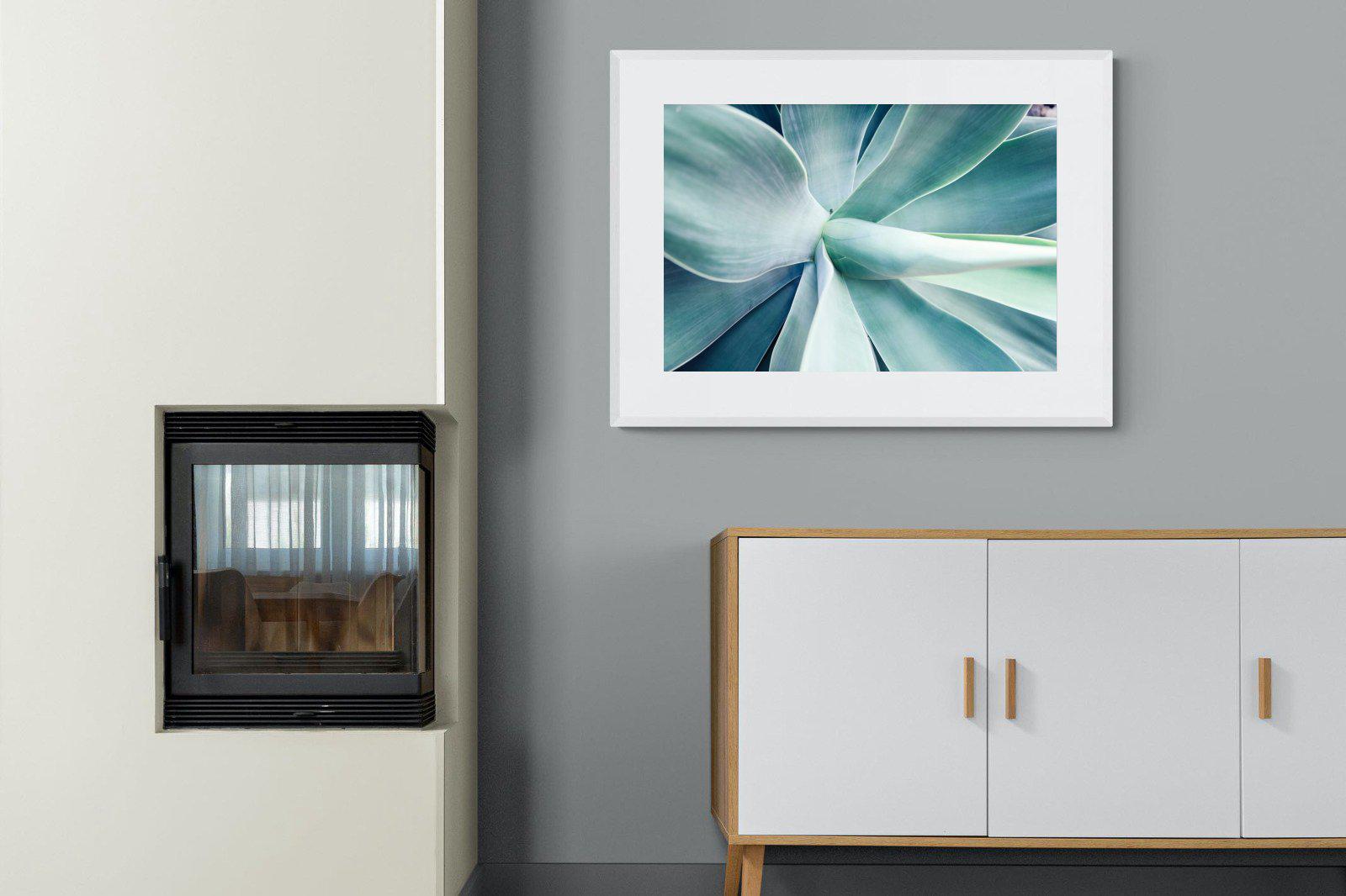 Agave-Wall_Art-100 x 75cm-Framed Print-White-Pixalot