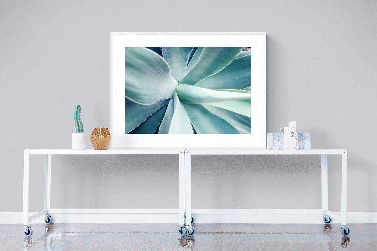 Agave-Wall_Art-120 x 90cm-Framed Print-White-Pixalot