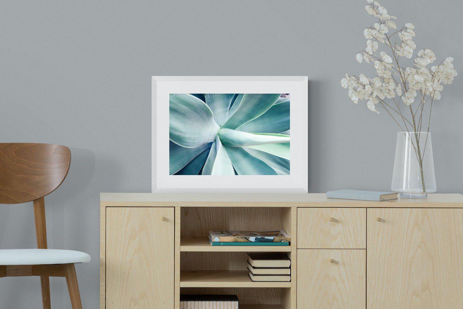 Agave-Wall_Art-60 x 45cm-Framed Print-White-Pixalot