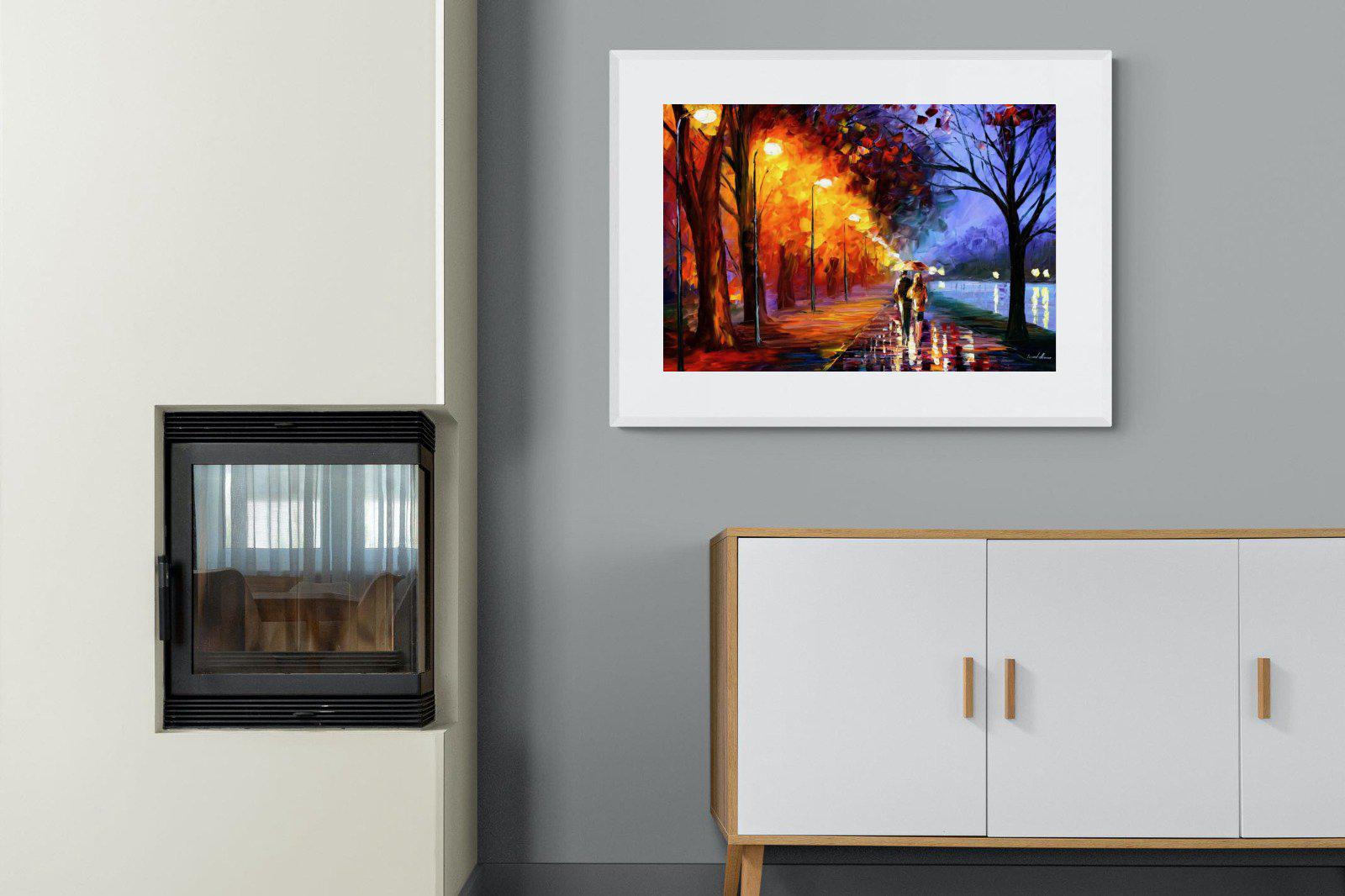 Alley By The Lake-Wall_Art-100 x 75cm-Framed Print-White-Pixalot