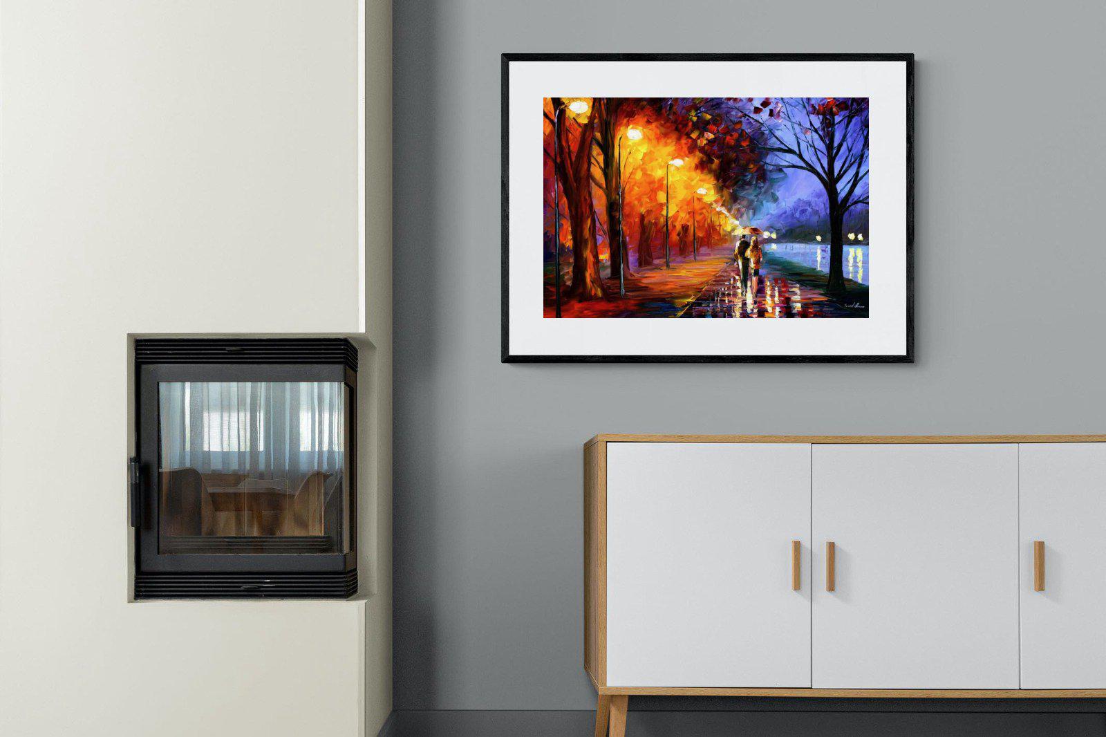 Alley By The Lake-Wall_Art-100 x 75cm-Framed Print-Black-Pixalot