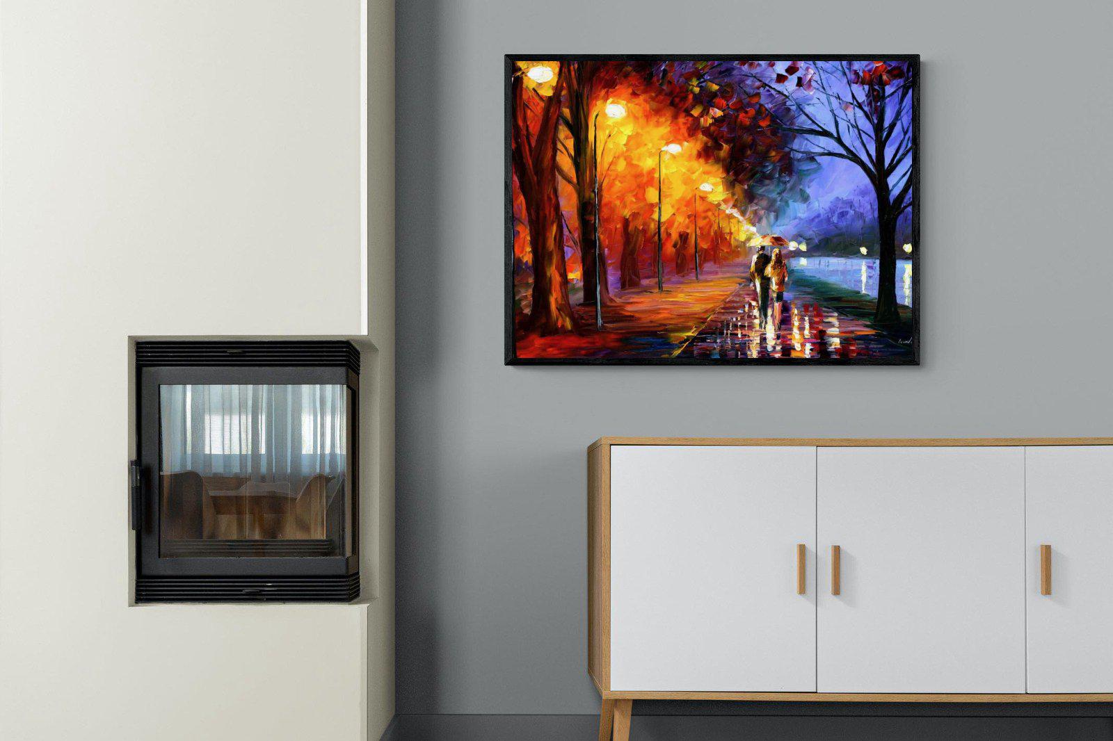 Alley By The Lake-Wall_Art-100 x 75cm-Mounted Canvas-Black-Pixalot