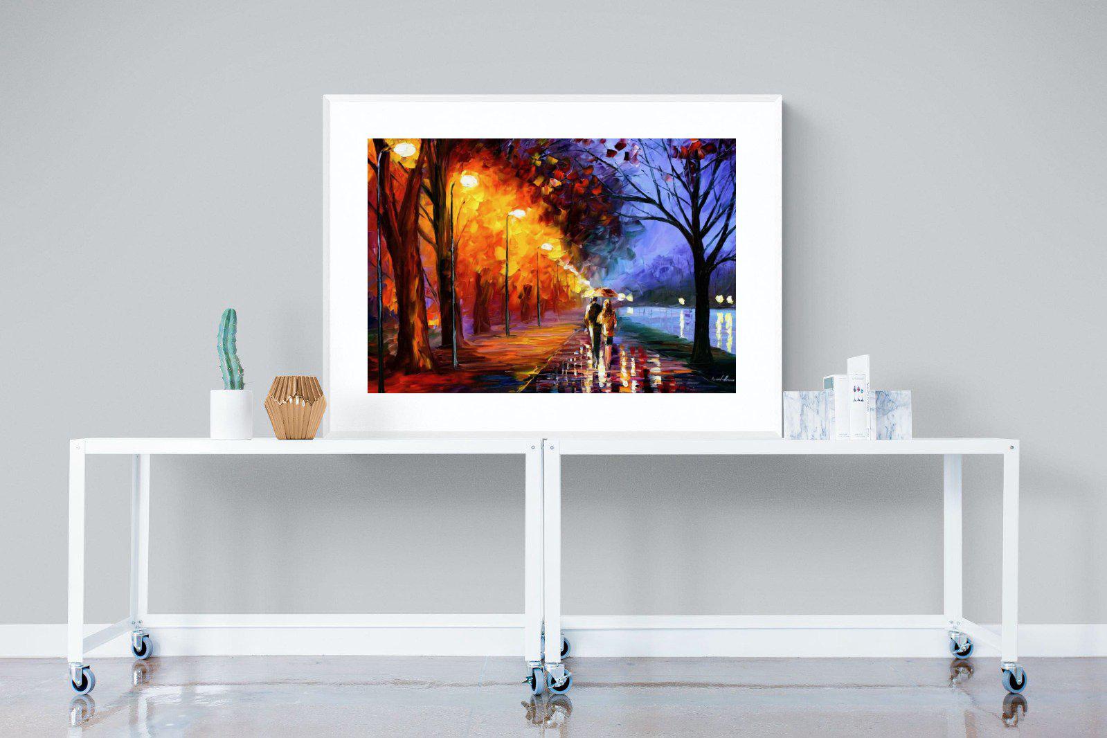 Alley By The Lake-Wall_Art-120 x 90cm-Framed Print-White-Pixalot