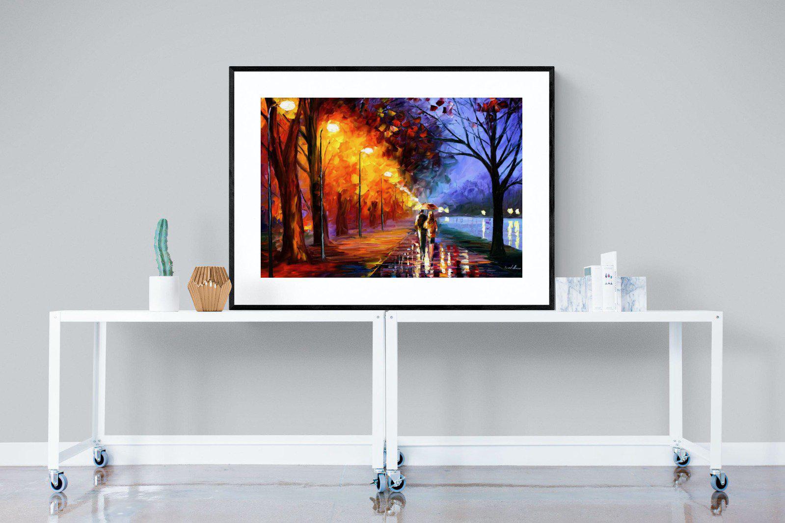 Alley By The Lake-Wall_Art-120 x 90cm-Framed Print-Black-Pixalot