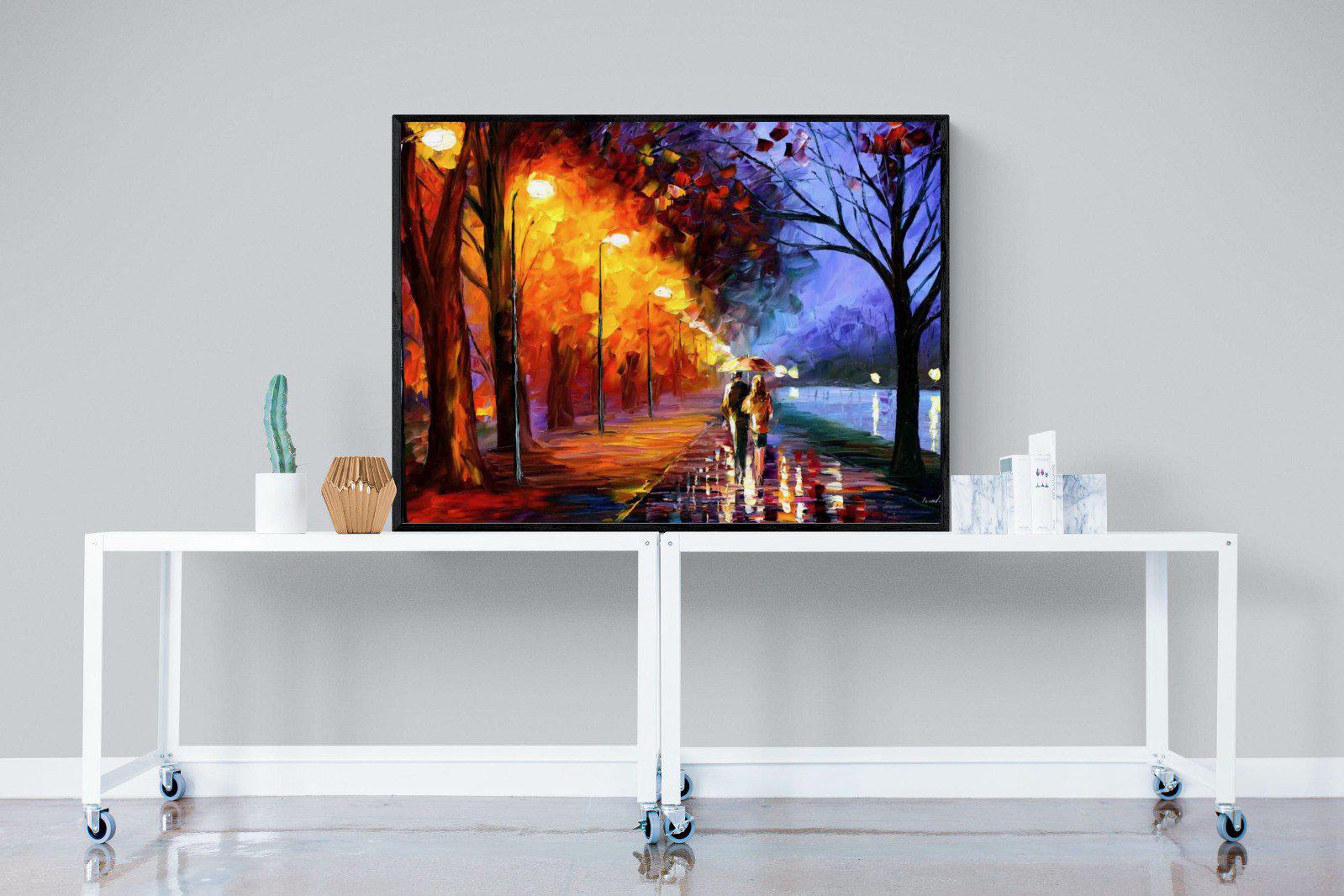 Alley By The Lake-Wall_Art-120 x 90cm-Mounted Canvas-Black-Pixalot