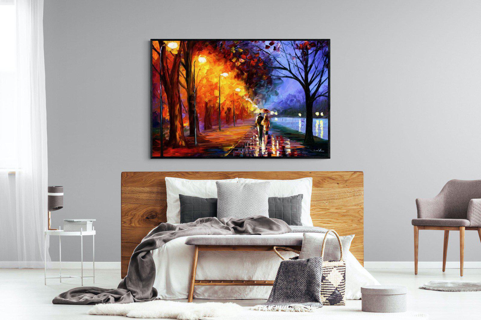 Alley By The Lake-Wall_Art-150 x 100cm-Mounted Canvas-Black-Pixalot