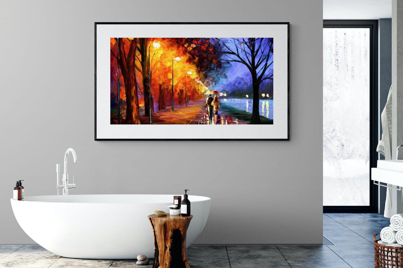 Alley By The Lake-Wall_Art-180 x 110cm-Framed Print-Black-Pixalot