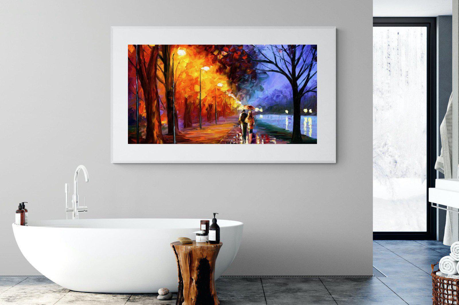 Alley By The Lake-Wall_Art-180 x 110cm-Framed Print-White-Pixalot