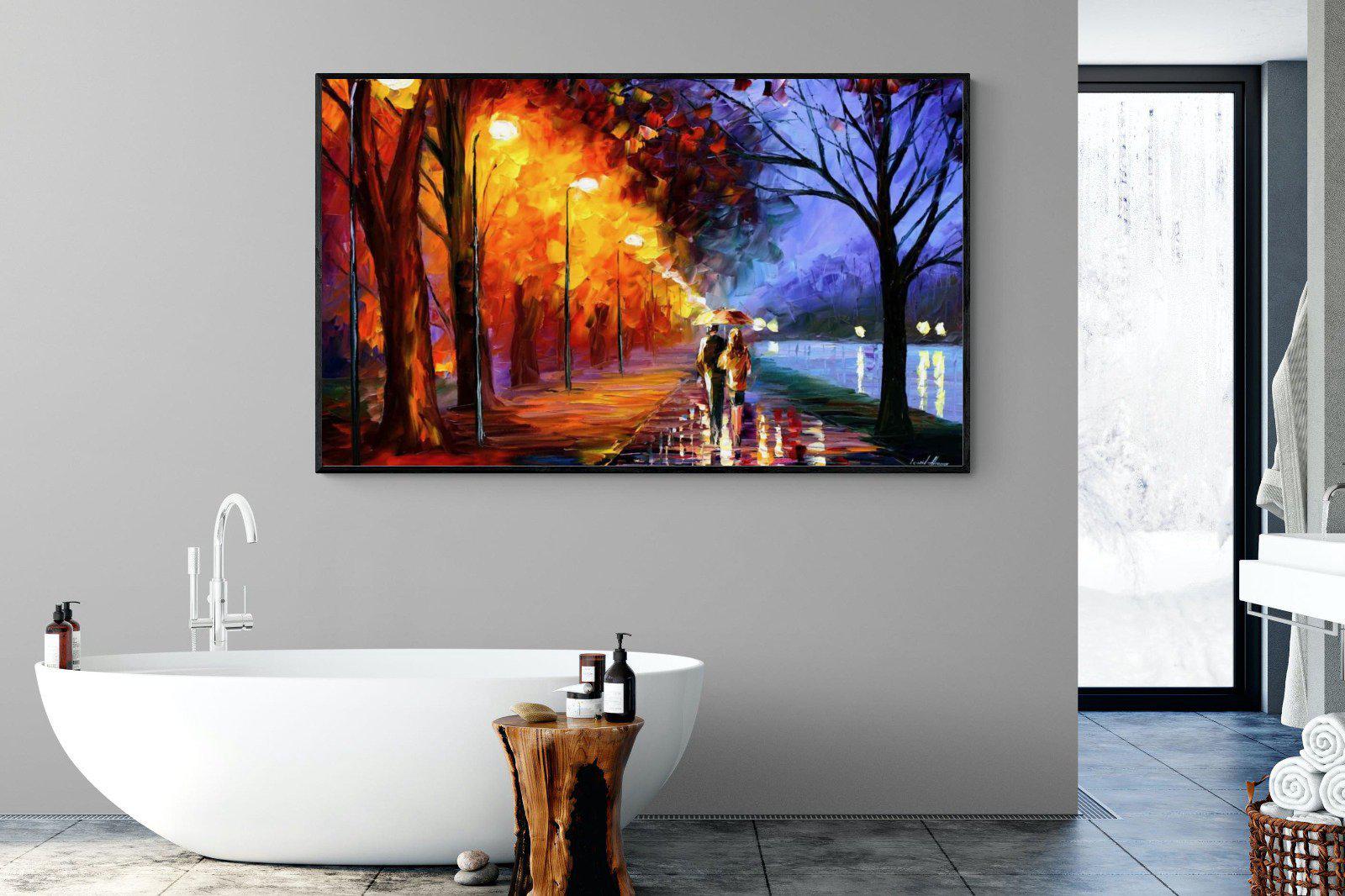 Alley By The Lake-Wall_Art-180 x 110cm-Mounted Canvas-Black-Pixalot
